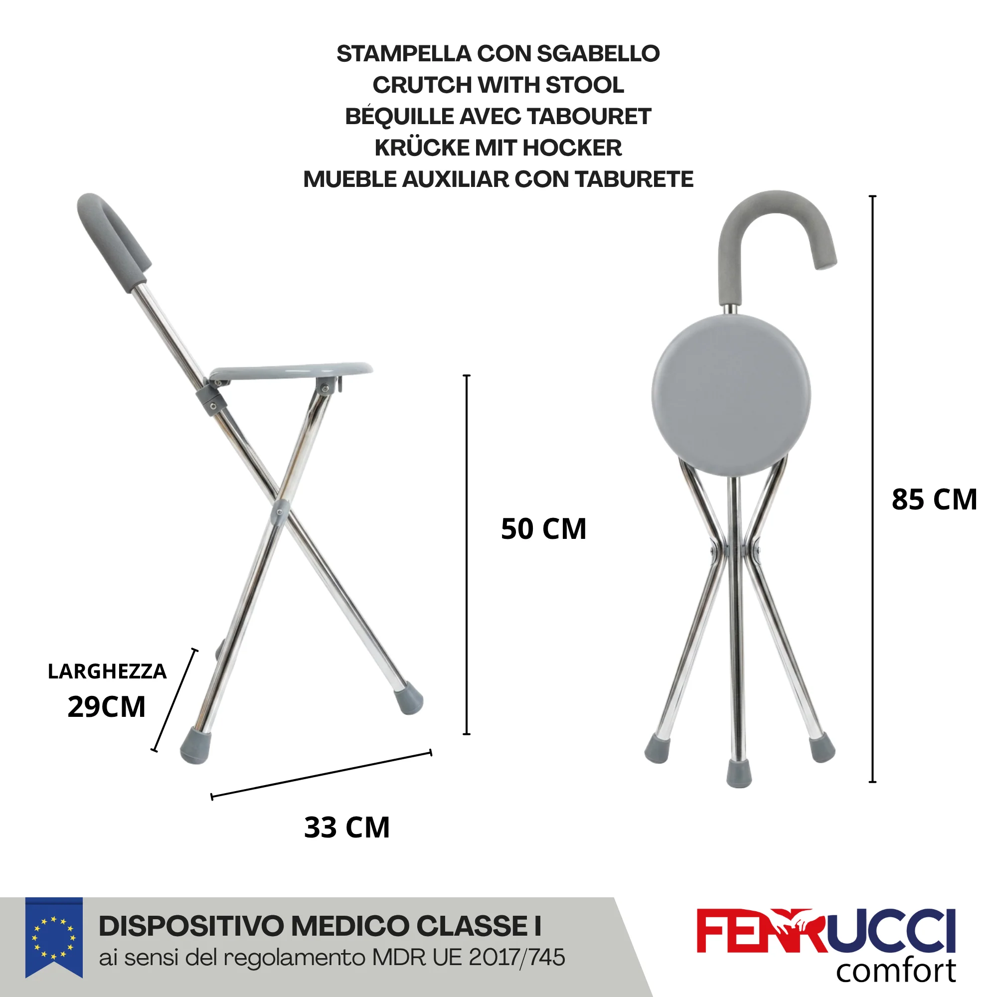 Bastone da Passeggio con Sedile - Multifunzione - Image 3