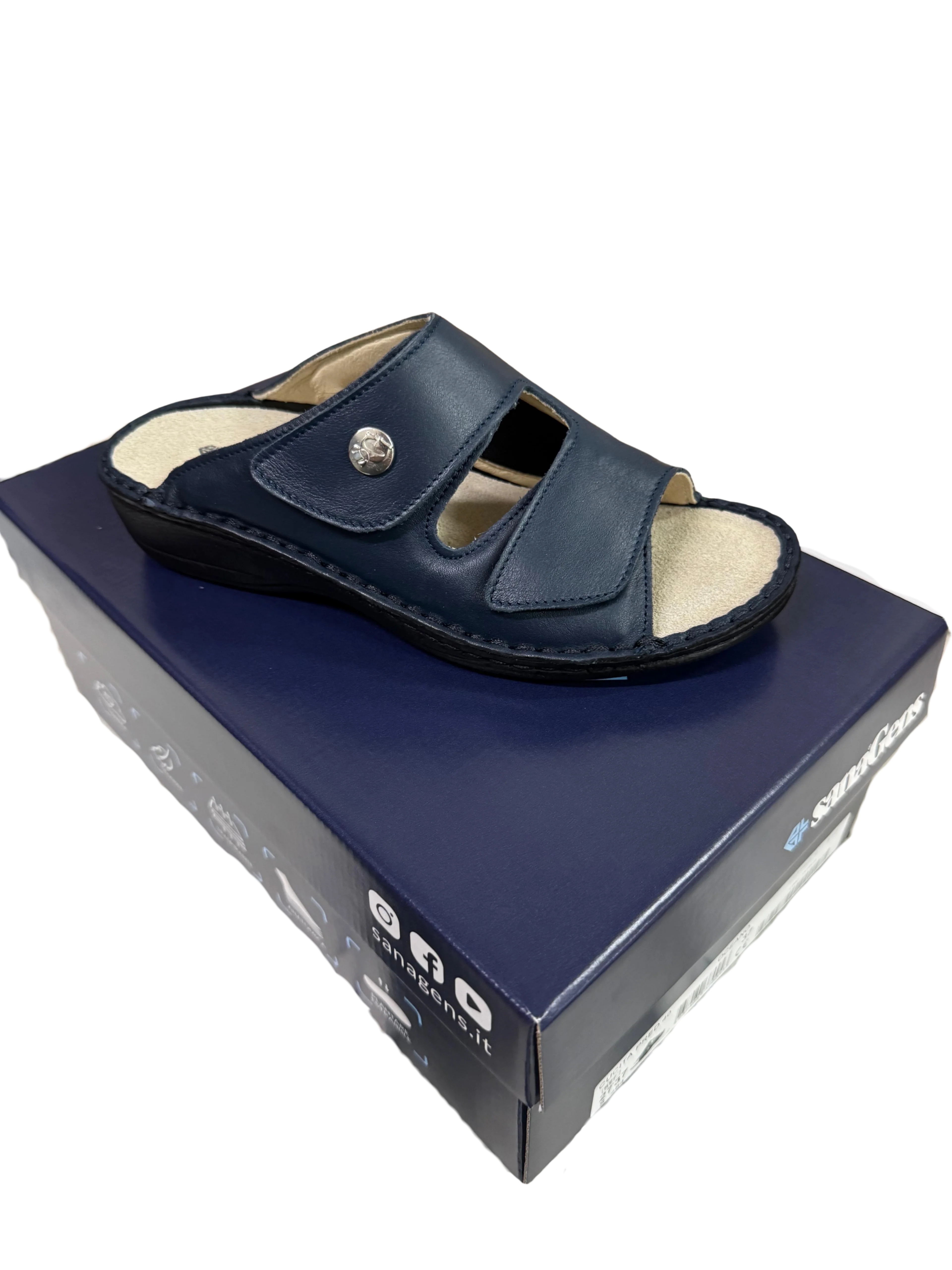 Calzatura sanitaria Scarpa ciabatta DONNA CUCITA PRED 40 OCEANO - Image 3
