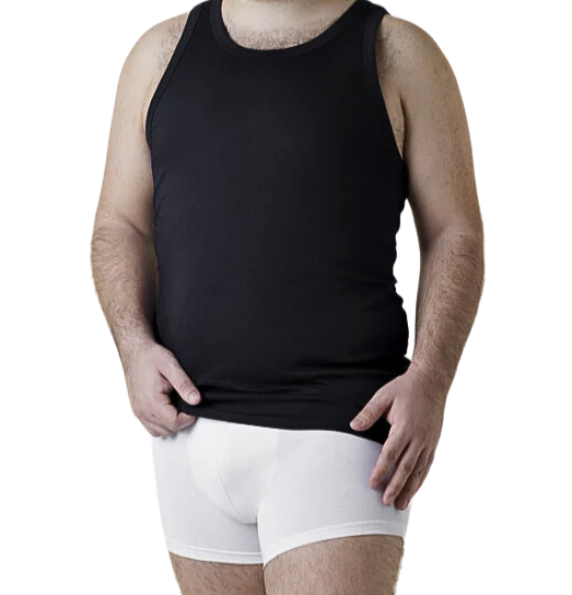 Canotta Uomo Oversize - j001 OVER Spalla Larga 100% Cotone - Image 3