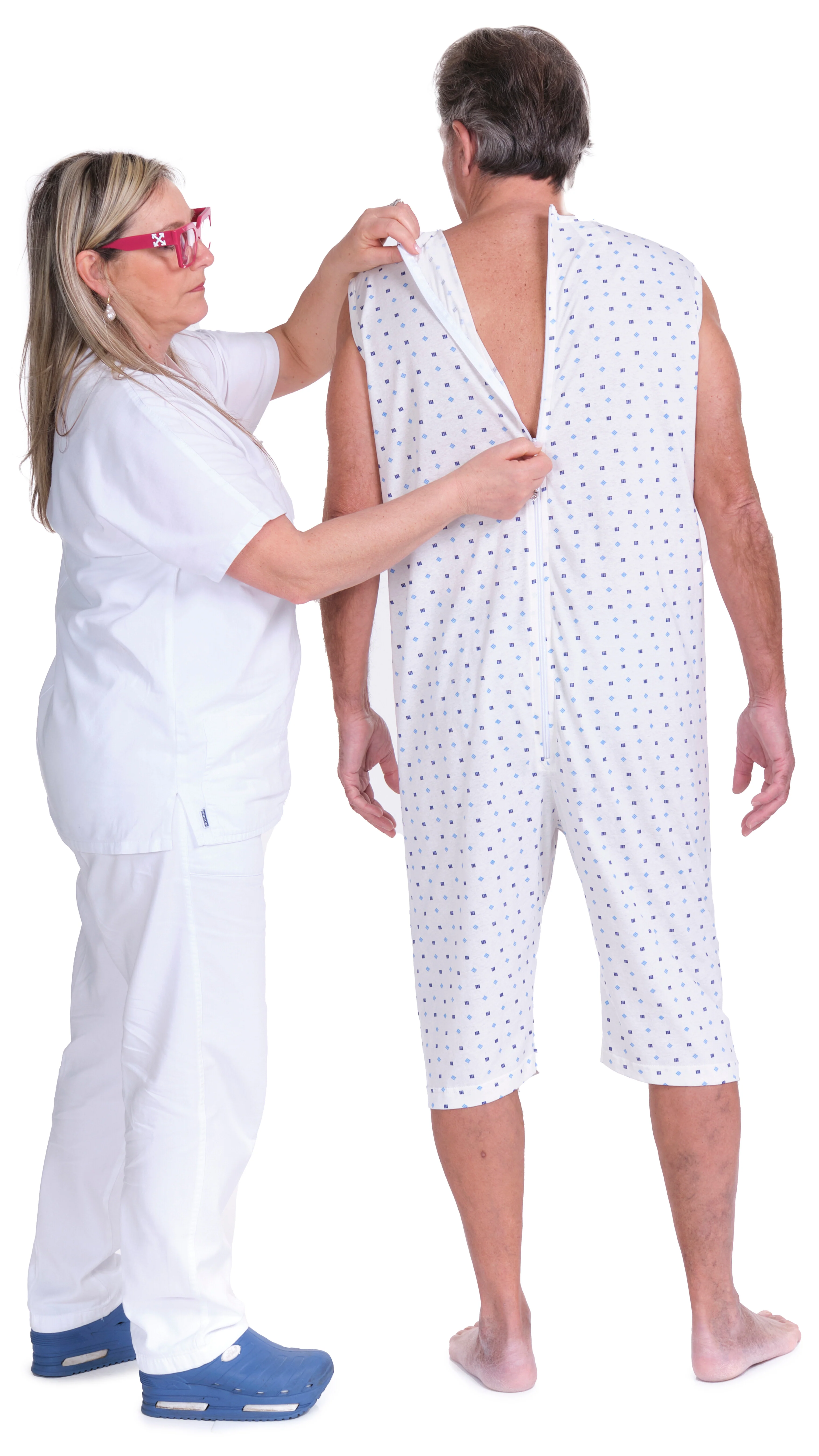 Pigiama Sanitario estivo smanicato pantalone corto 100% cotone - 9012/7 - Image 2