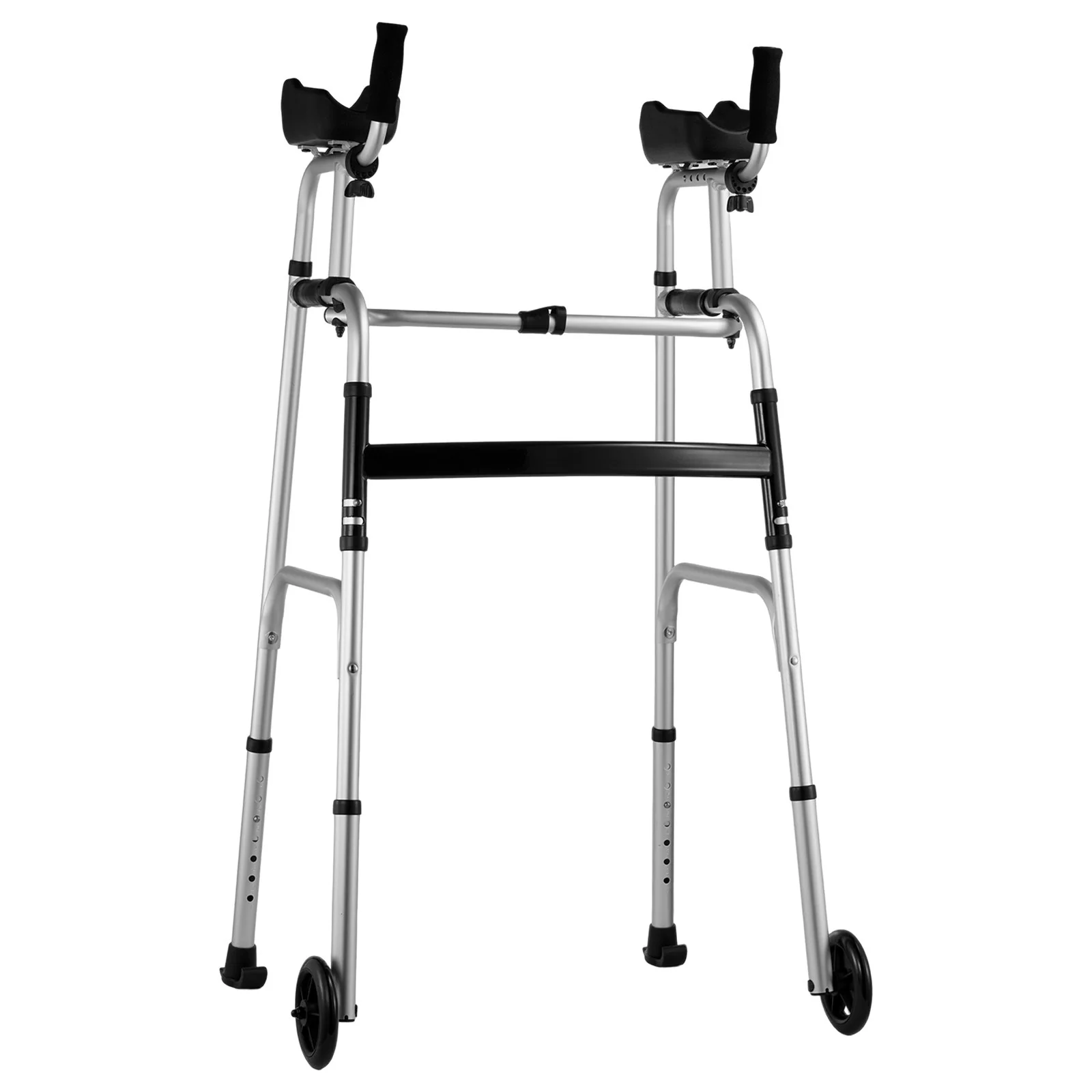 Deambulatore Pieghevole con Supporto Avambracci in Alluminio per Anziani e Soggetti Fragili, Richiudibile, Riabilitazione, 8 Regolazioni in altezza - Dispositivo Medico Classe 1 - Image 7