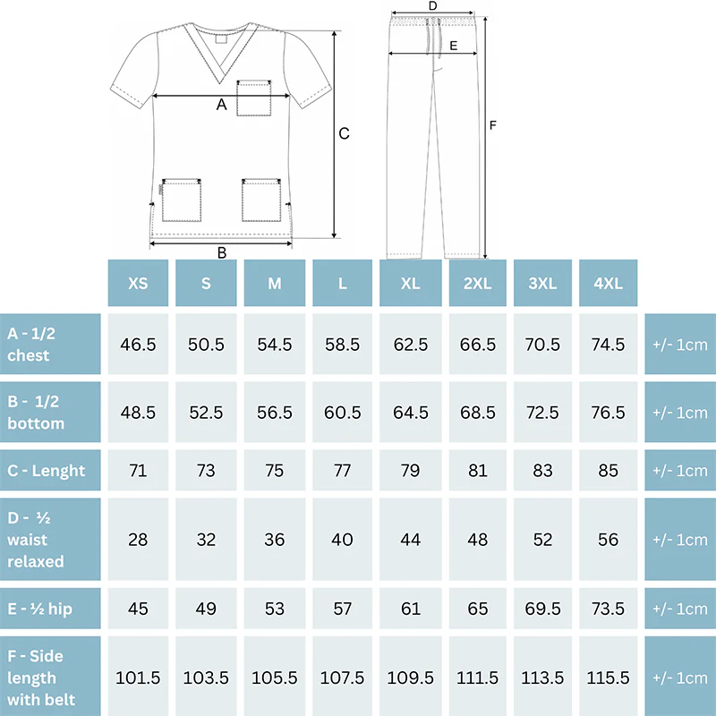 Divisa Sanitaria Collo a V Unisex - Casacca e Pantaloni Set Completo OSS e Infermieri - Image 3