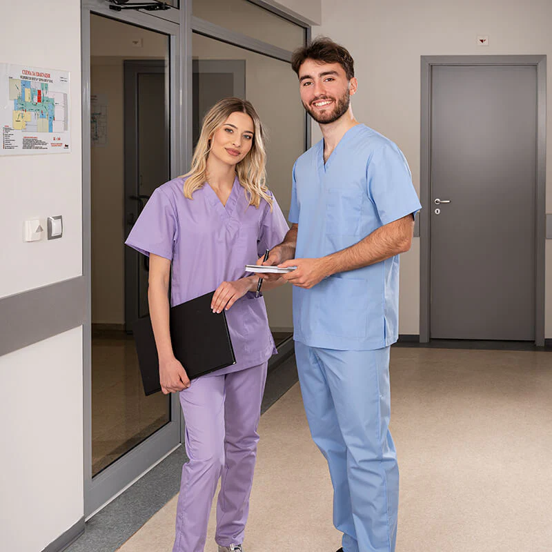 Divisa Sanitaria Collo a V Unisex - Casacca e Pantaloni Set Completo OSS e Infermieri - Image 8