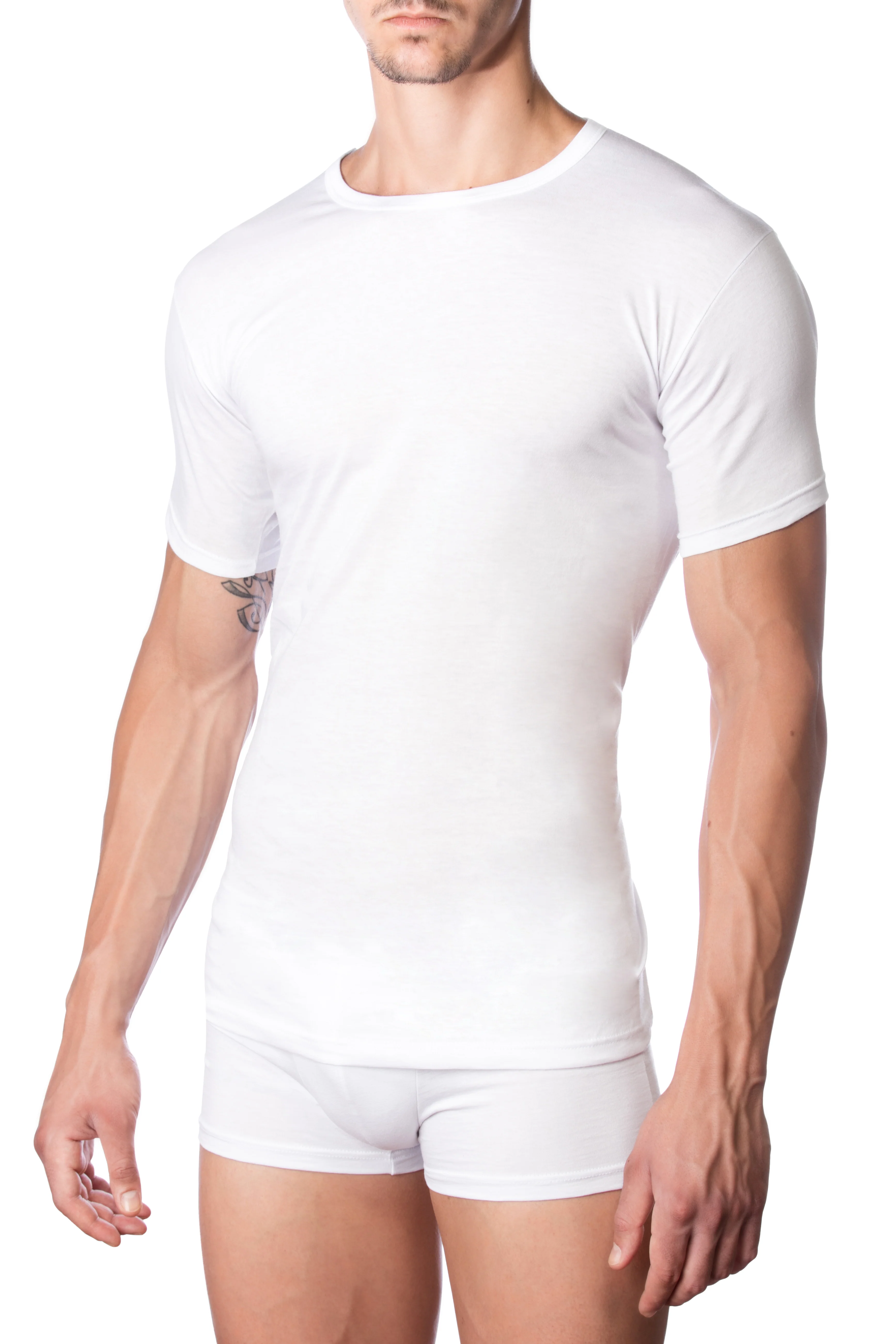 Maglia Uomo - j021 Mezza Manica Girocol 100% Cotonelo