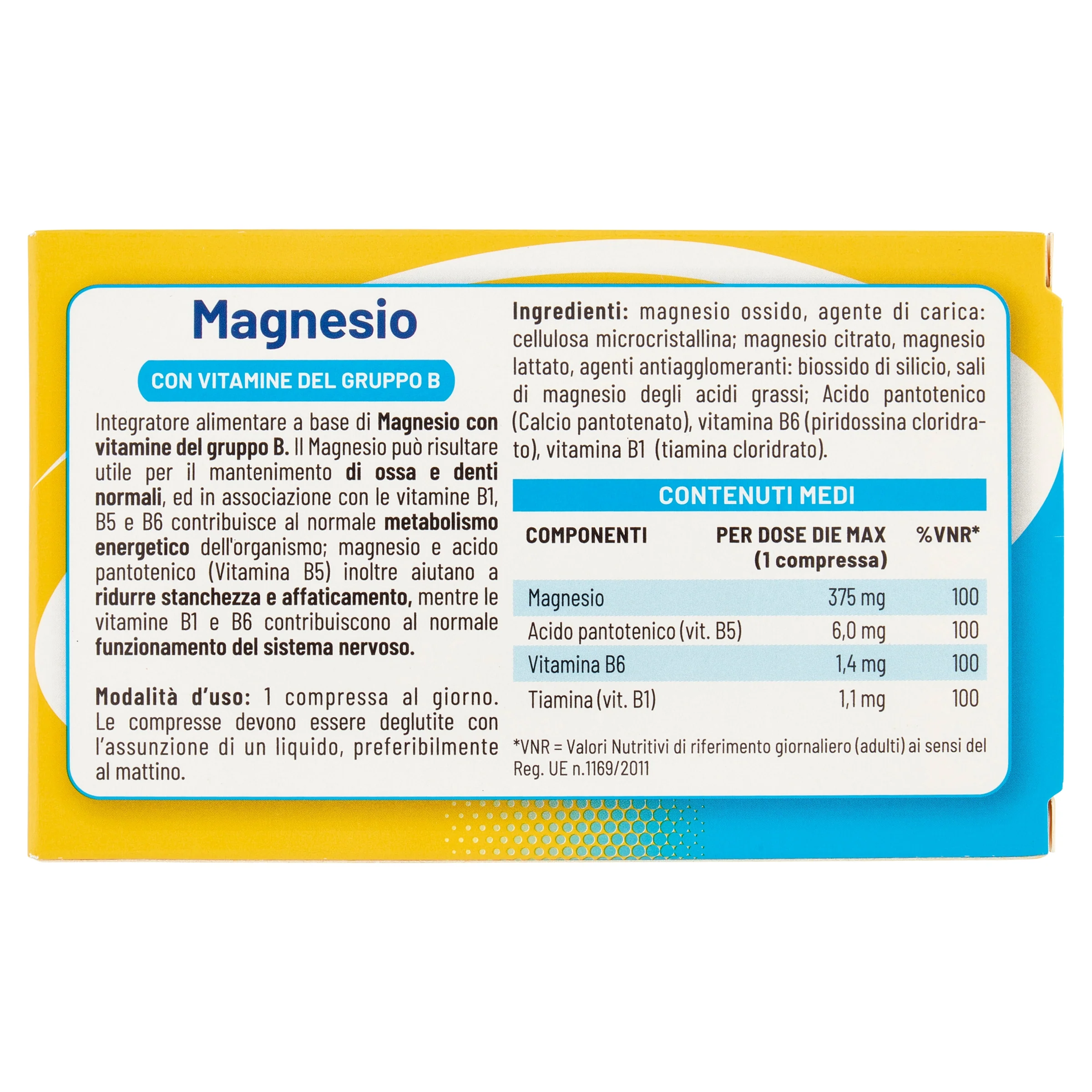 Magnesio e Vitamine Gruppo B - Integratore Metabolismo Energetico e Sistema Nervoso 30 Compresse - Image 4