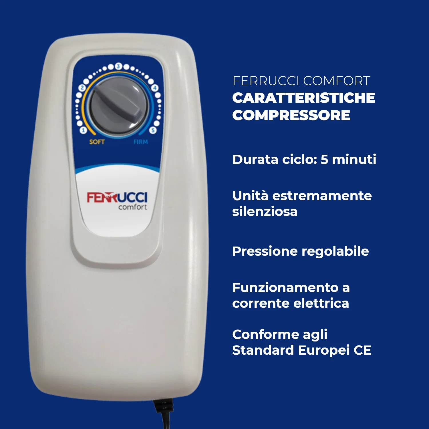 Materasso antidecubito FERRUCCI COMFORT con compressore a ciclo alternato - Dispositivo medico classe I Marcatura CE - Image 4