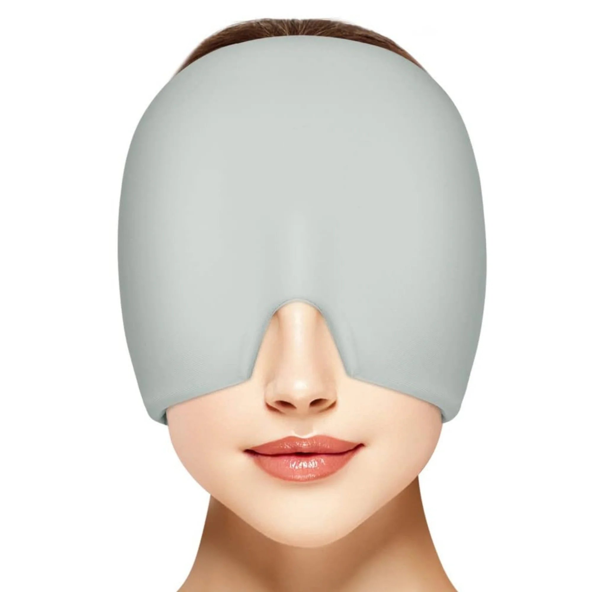 Neurocuffia Calda per Mal di Testa ed Emicrania Riutilizzabile, Terapia Caldo e Freddo, Berretto 360°