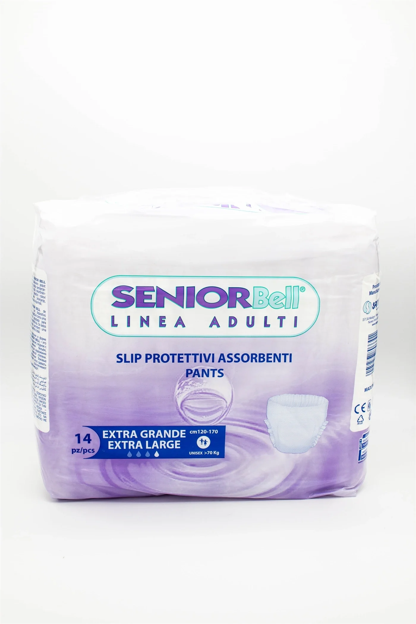Pannoloni Pull Up Slip Protettivi mutandina assorbenti ipoallergenici, Made In Italy, SENIORBELL - confezione da 14 pezzi - SANIGEN - Image 3