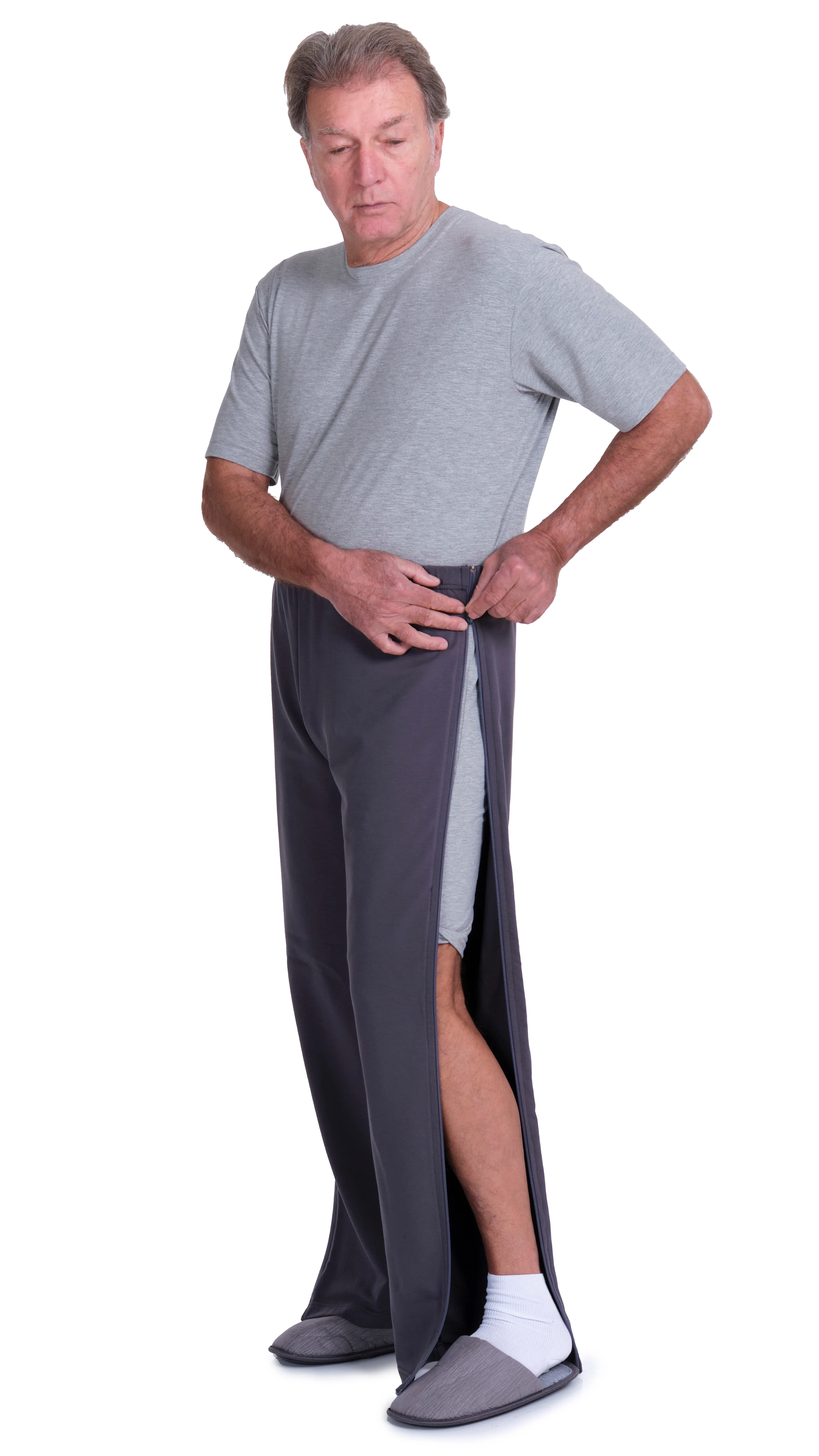 Pantalone Riabilitazione post operatoria con cerniere apribili ambo i lati - Morbidezza 9038 - Image 3