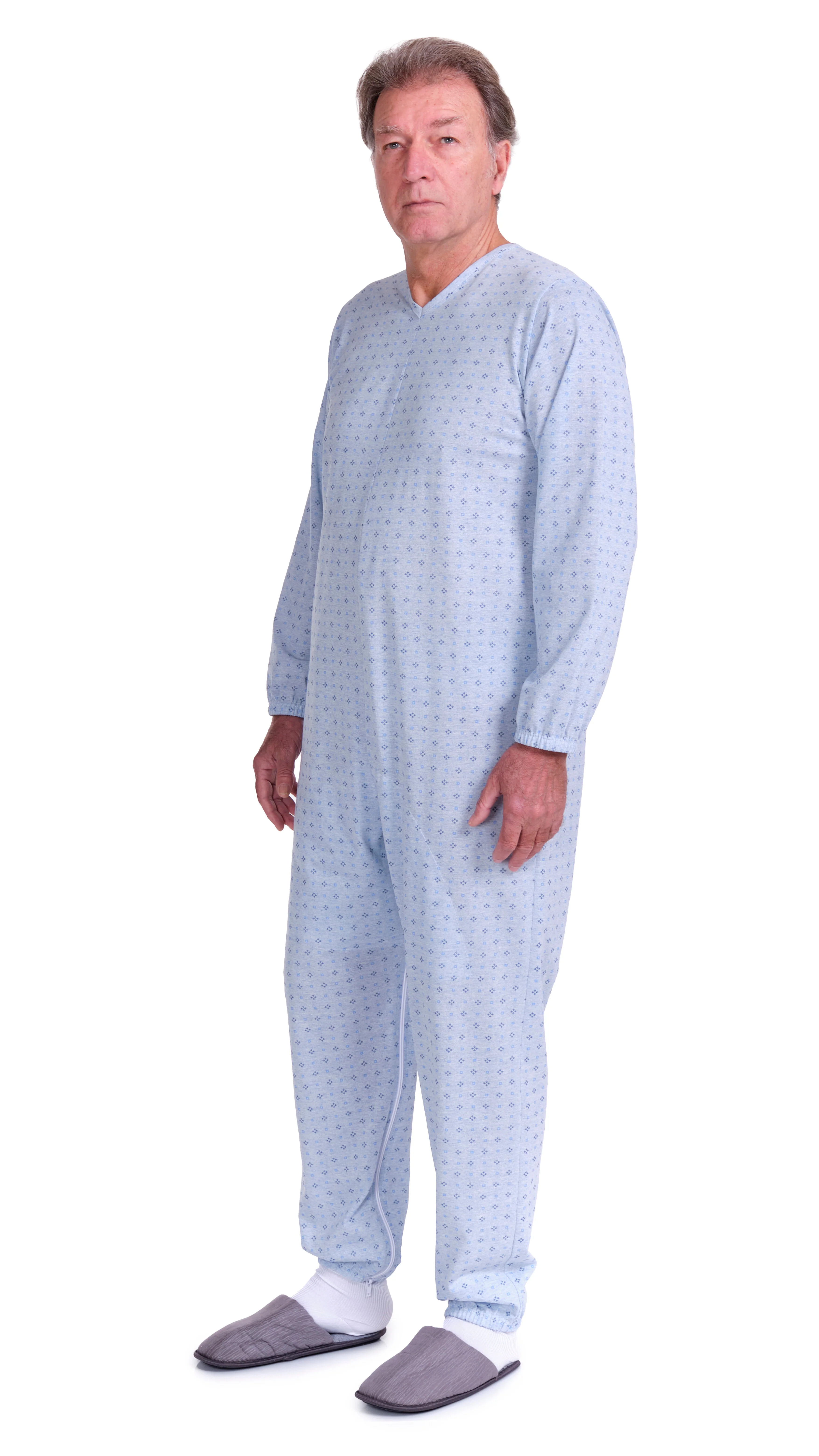 Pigiama Sanitario a manica lunga con 2 zip/cerniere posteriore e interno gamba misto cotone poliestere - 9008/2 - Image 13