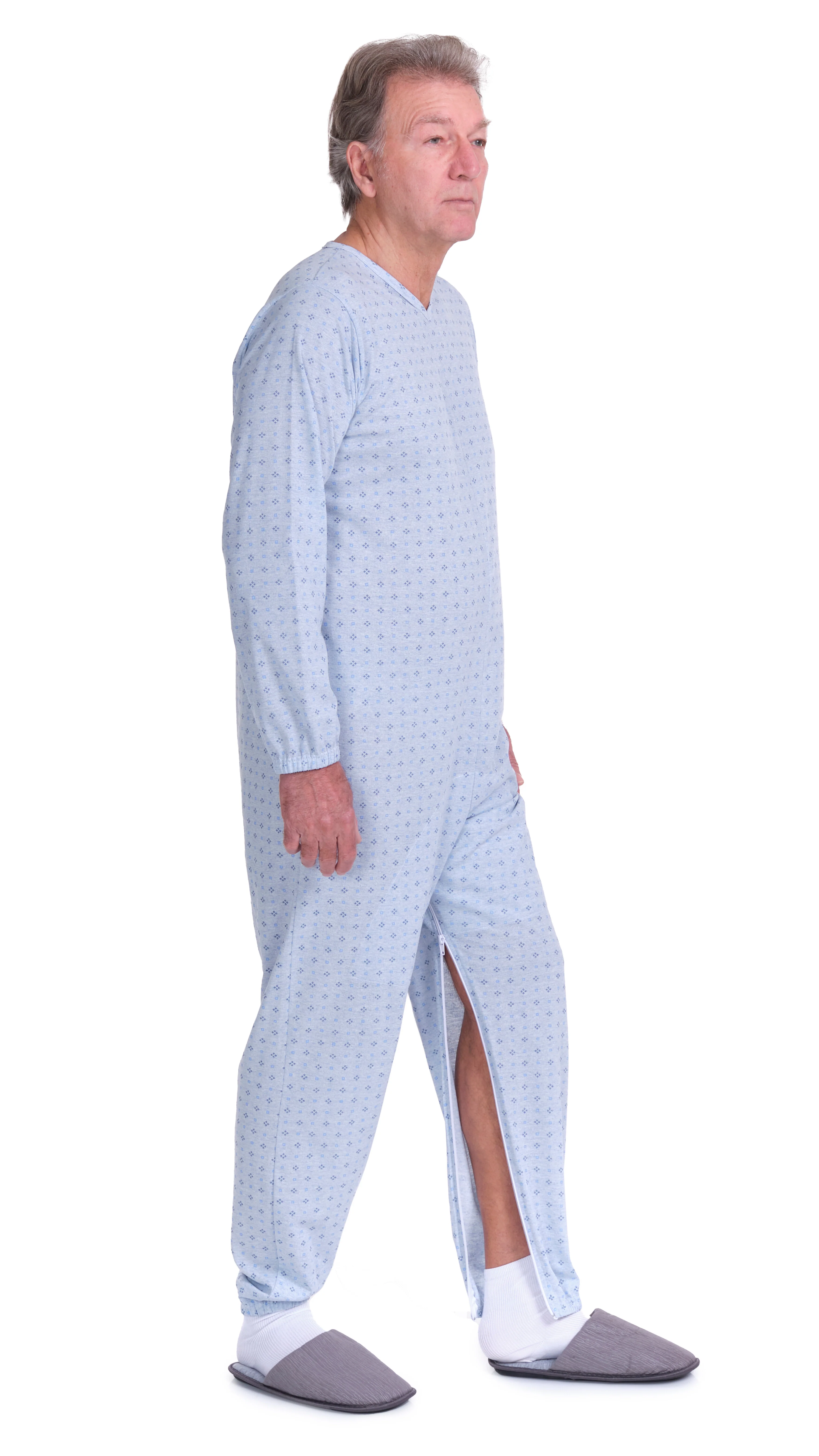 Pigiama Sanitario a manica lunga con 2 zip/cerniere posteriore e interno gamba misto cotone poliestere - 9008/2 - Image 14
