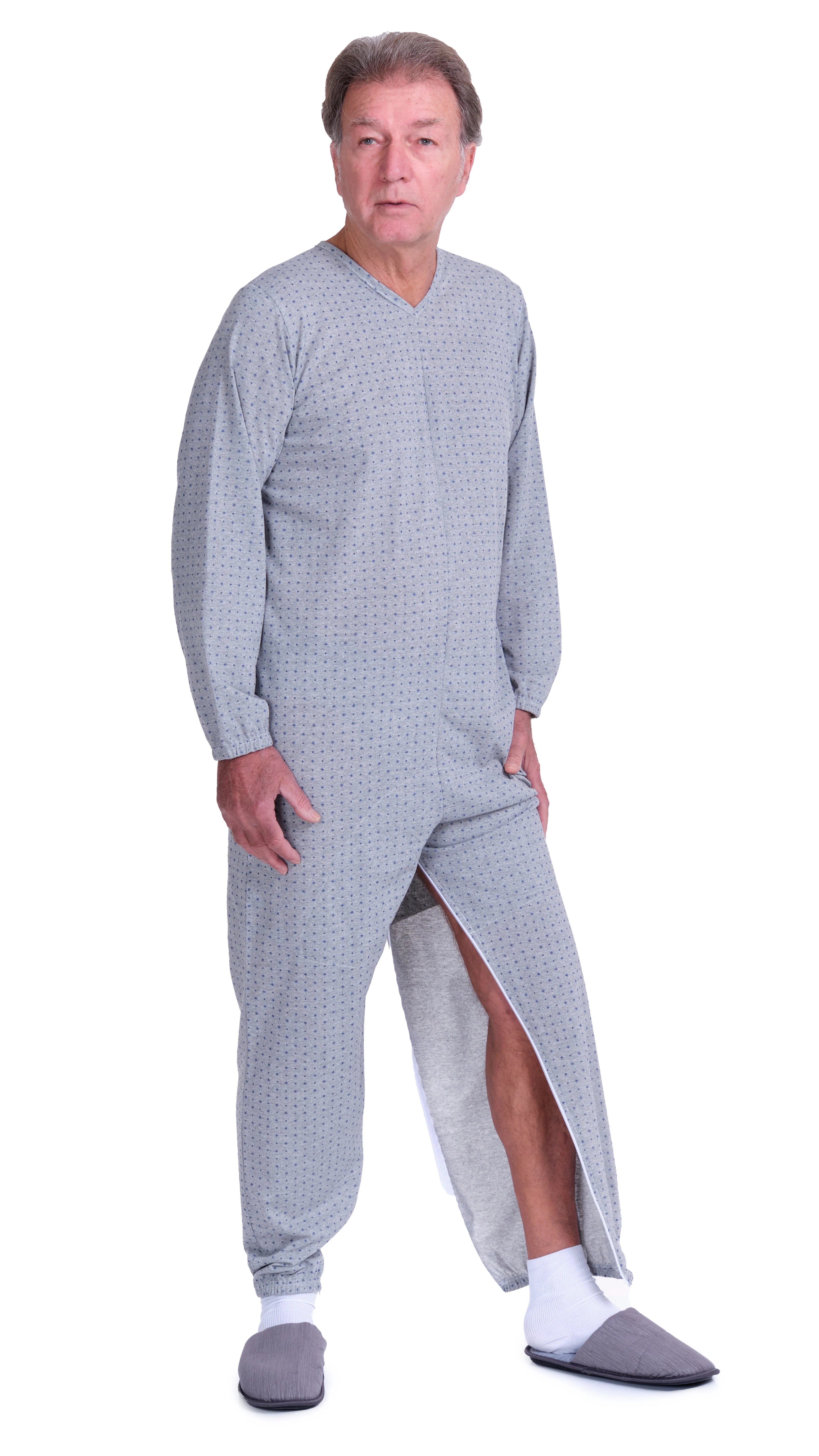 Pigiama Sanitario a manica lunga con 2 zip/cerniere posteriore e interno gamba misto cotone poliestere - 9008/2 - Image 4