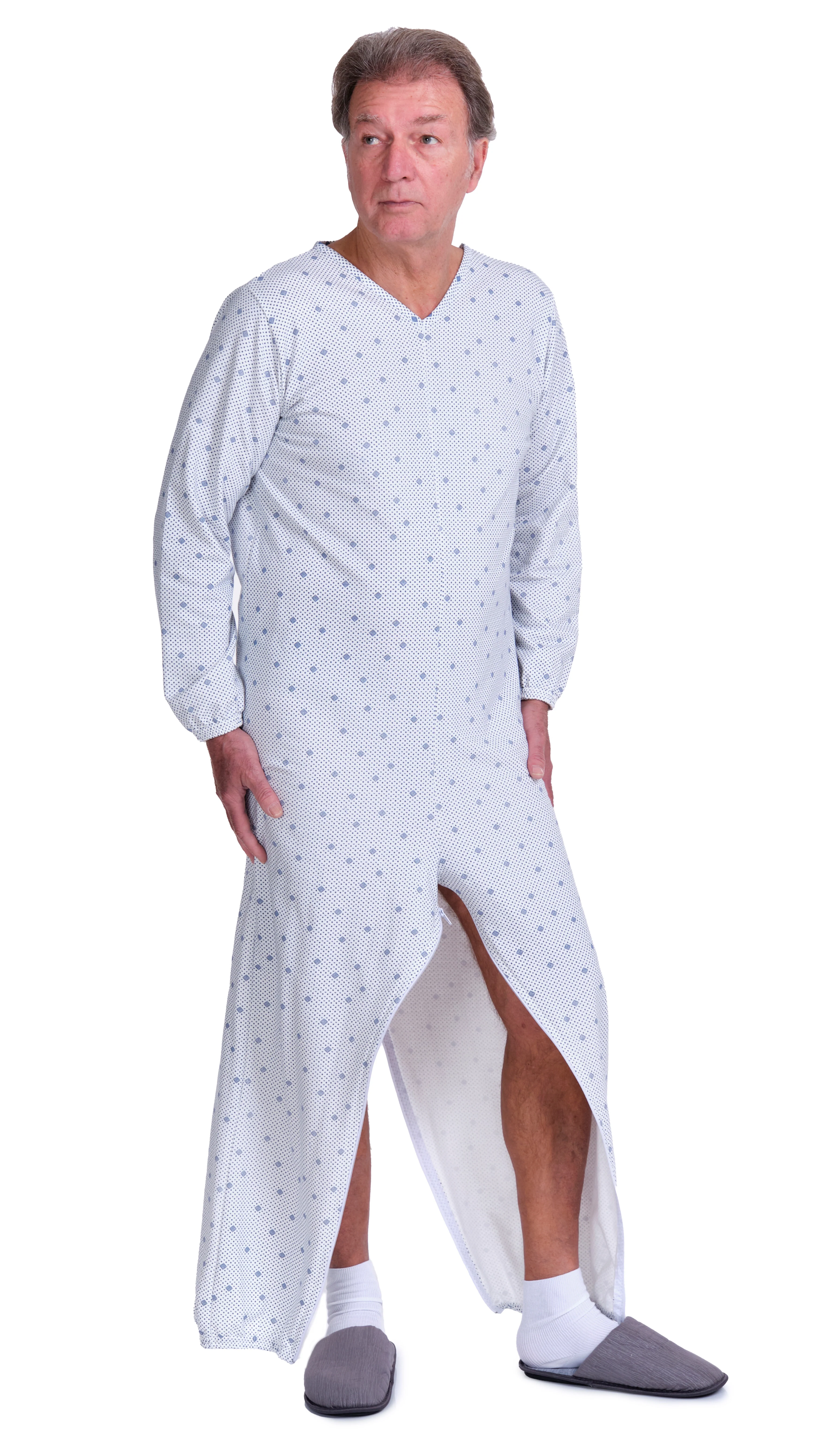 Pigiama Sanitario con cerniera interno gamba Felpato Invernale Unisex 100% cotone - 9012-F/2 - Image 3