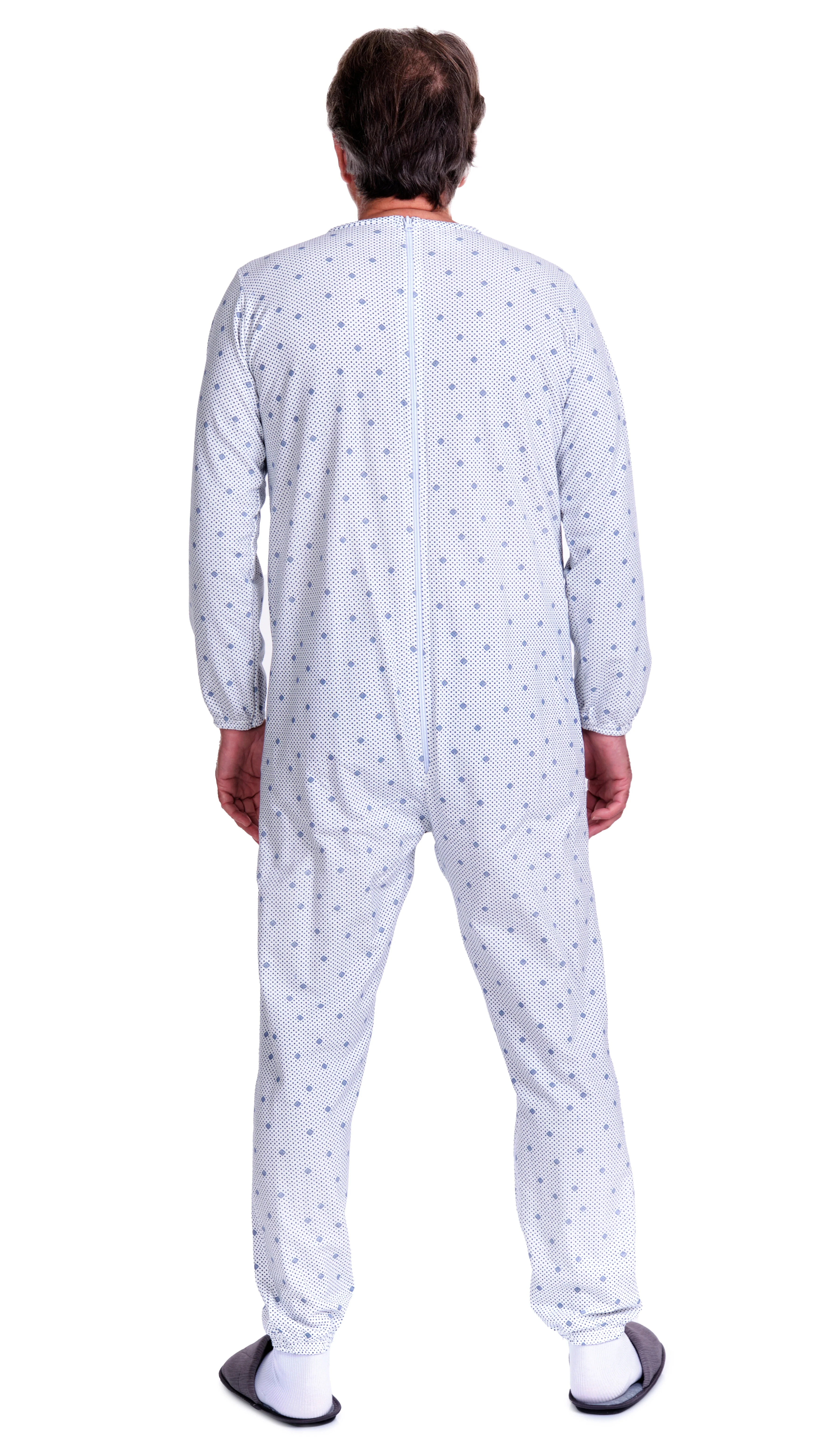 Pigiama Sanitario con cerniera interno gamba Felpato Invernale Unisex 100% cotone - 9012-F/2 - Image 5
