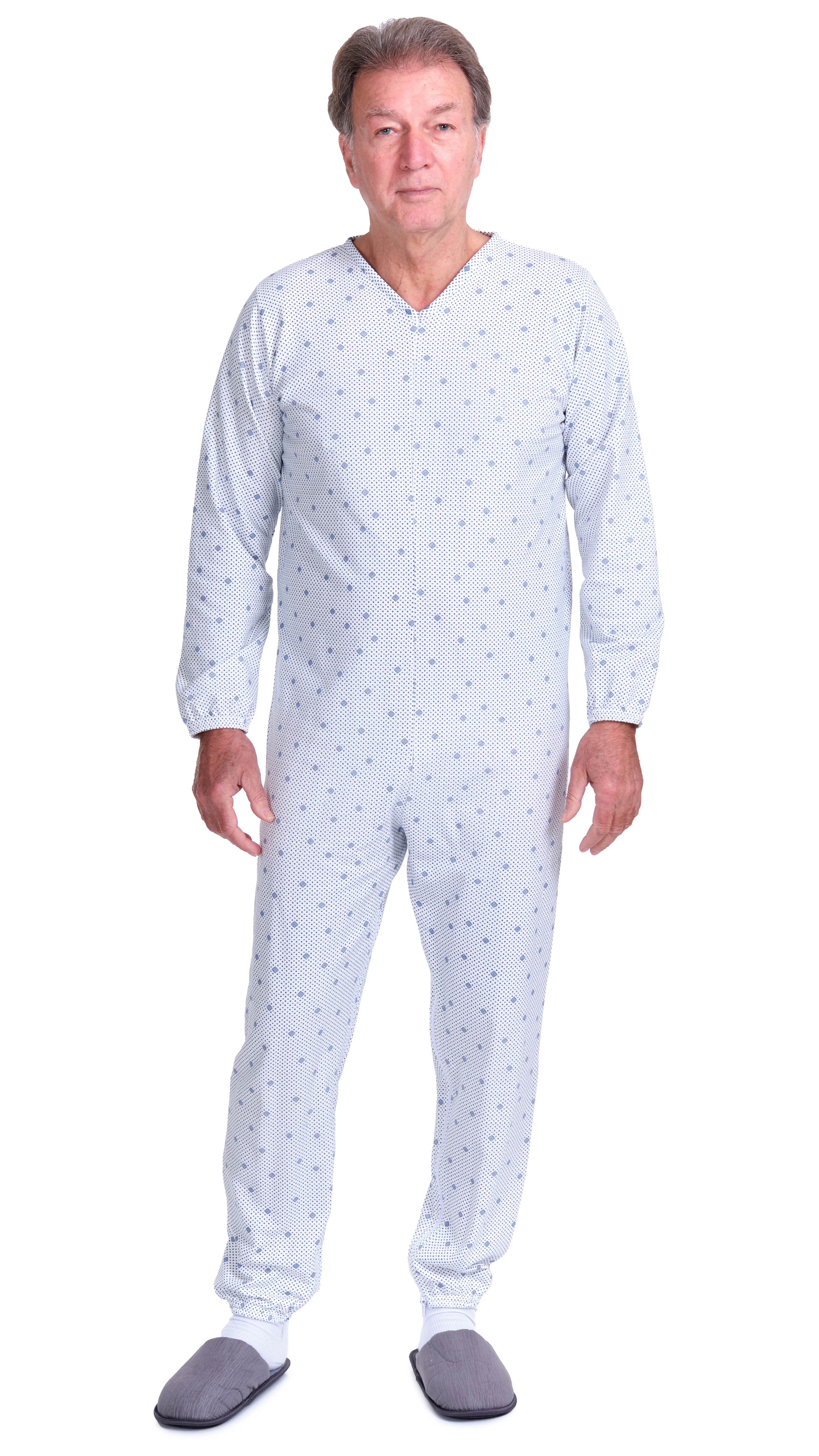 Pigiama Sanitario con cerniera interno gamba Felpato Invernale Unisex 100% cotone - 9012-F/2 - Image 6