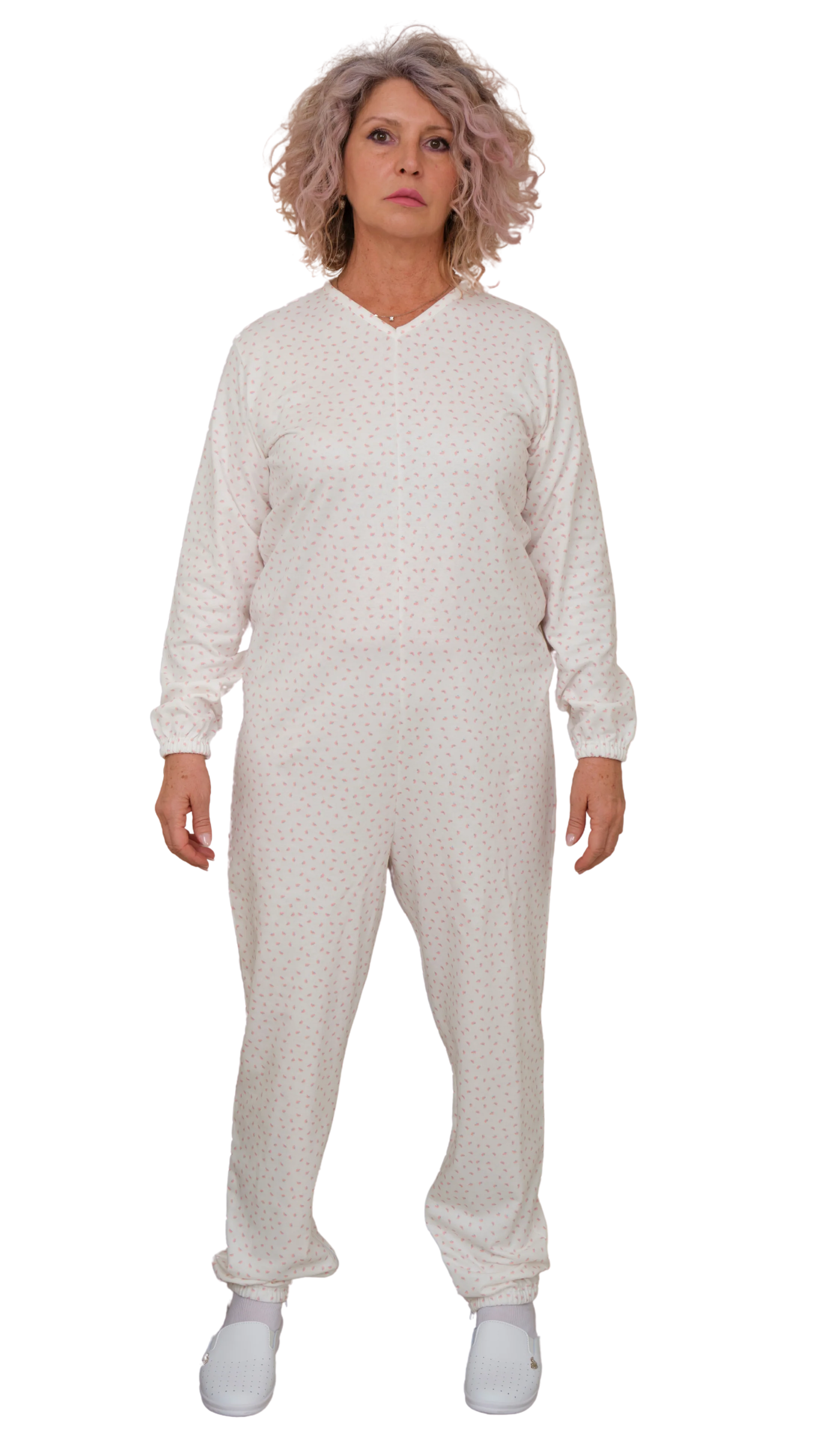 Pigiama Sanitario con cerniera interno gamba Felpato Invernale Unisex 100% cotone - 9012-F/2 - Image 7