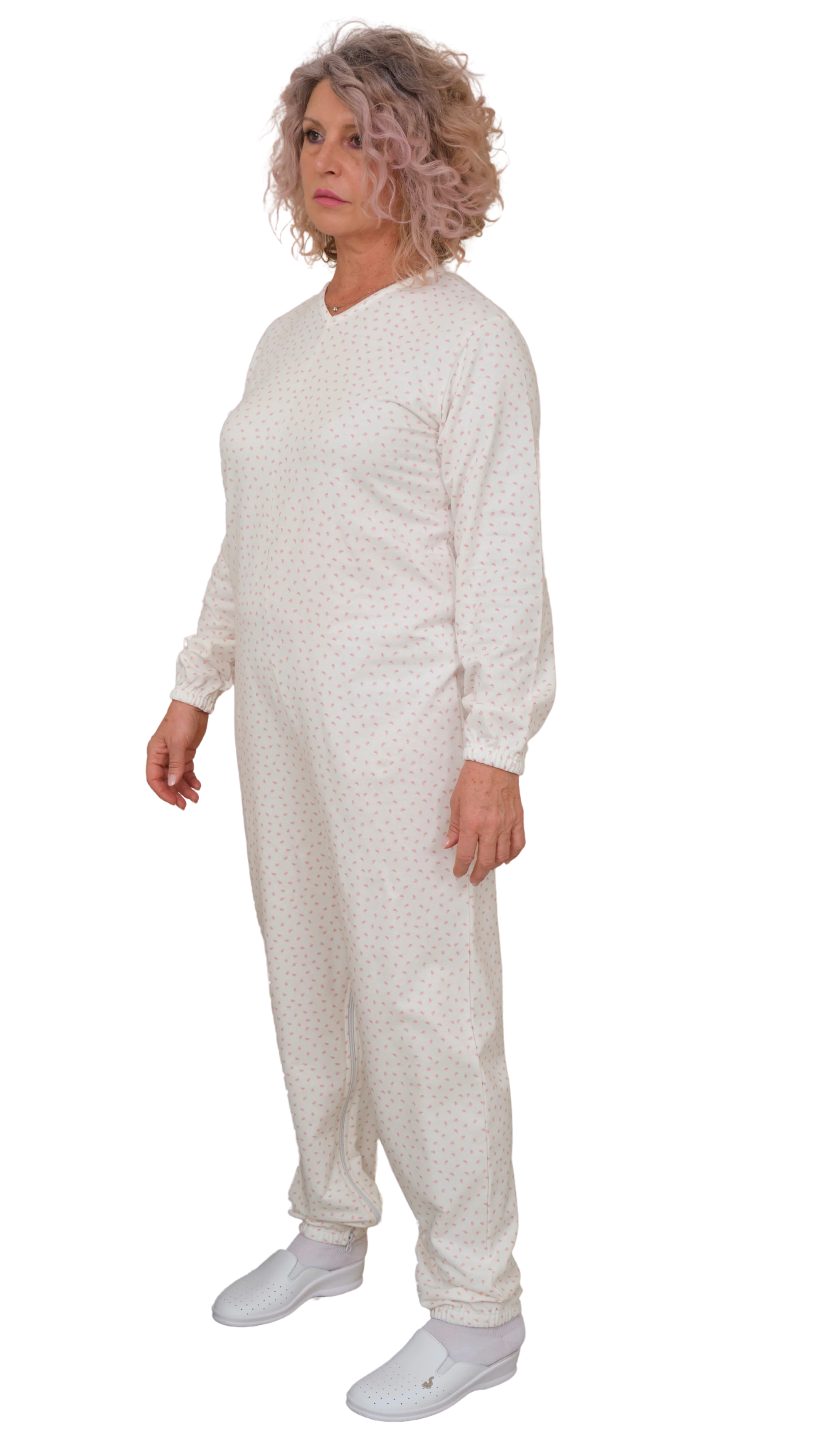 Pigiama Sanitario con cerniera interno gamba Felpato Invernale Unisex 100% cotone - 9012-F/2 - Image 8