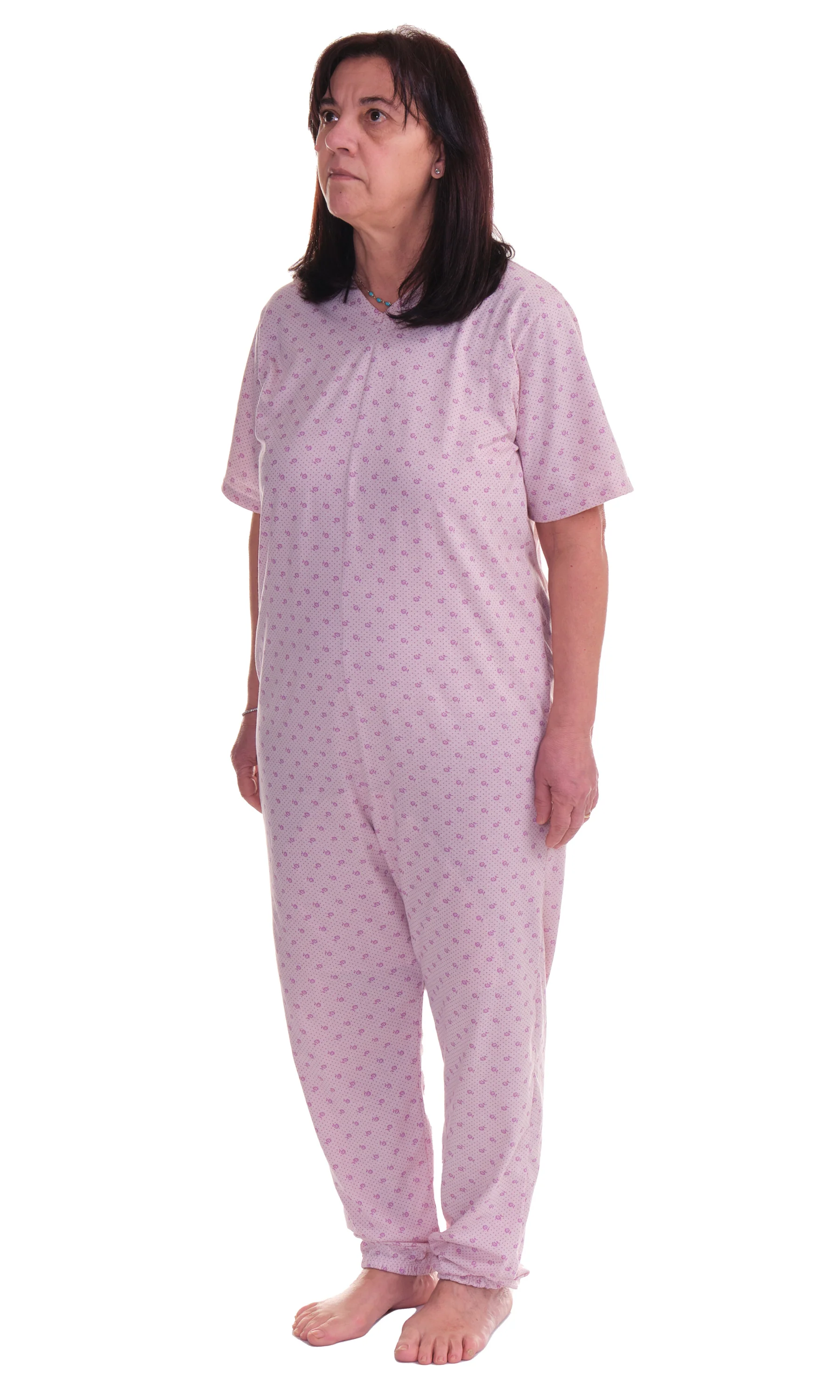 Pigiama Sanitario a manica corta 1 zip/cerniera posteriore misto cotone poliestere - 9008/3 - Image 10