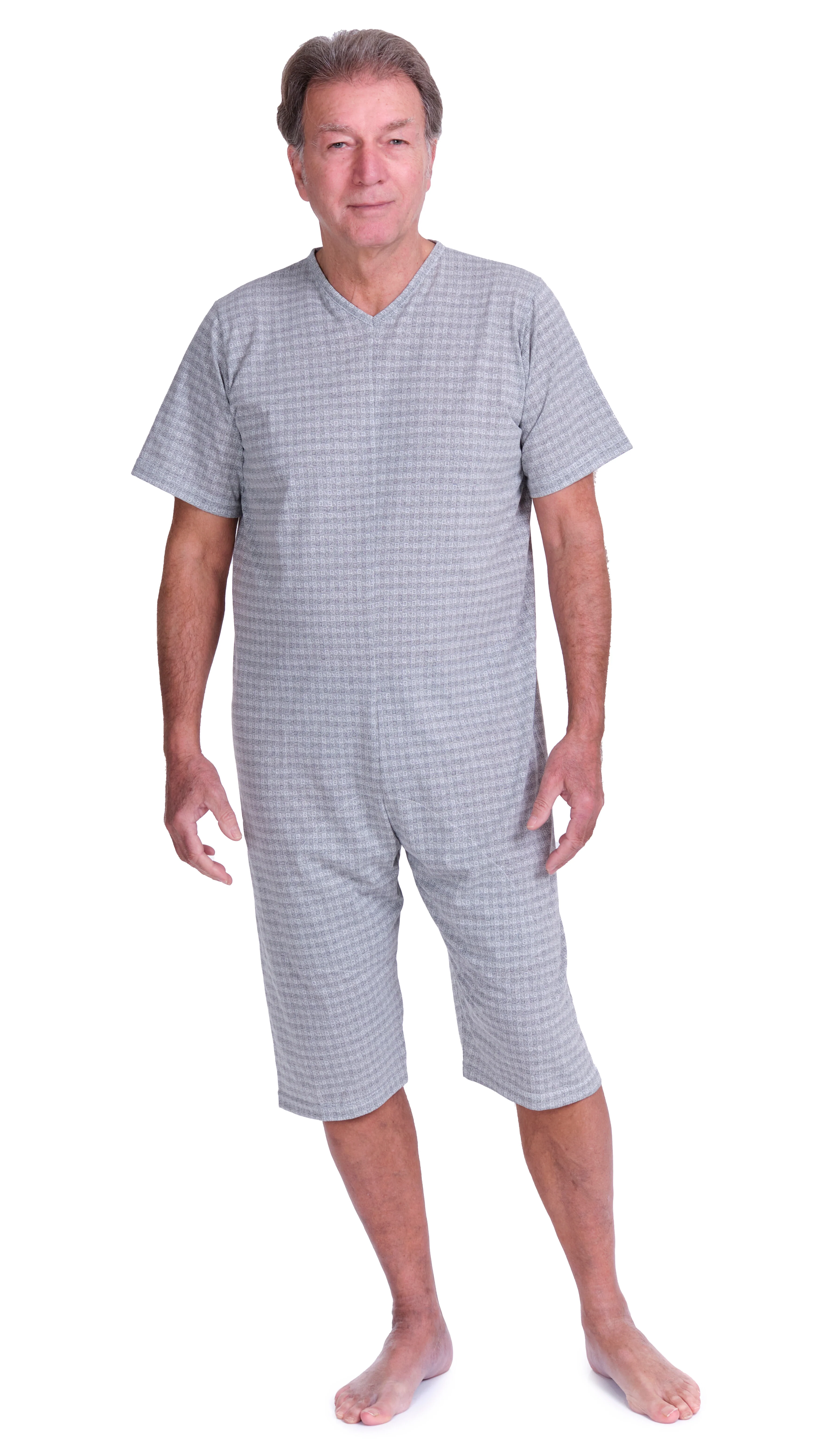 Pigiama Sanitario a manica corta e pantalone corto 1 zip/cerniera posteriore misto cotone poliestere - 9008/5 - Image 10