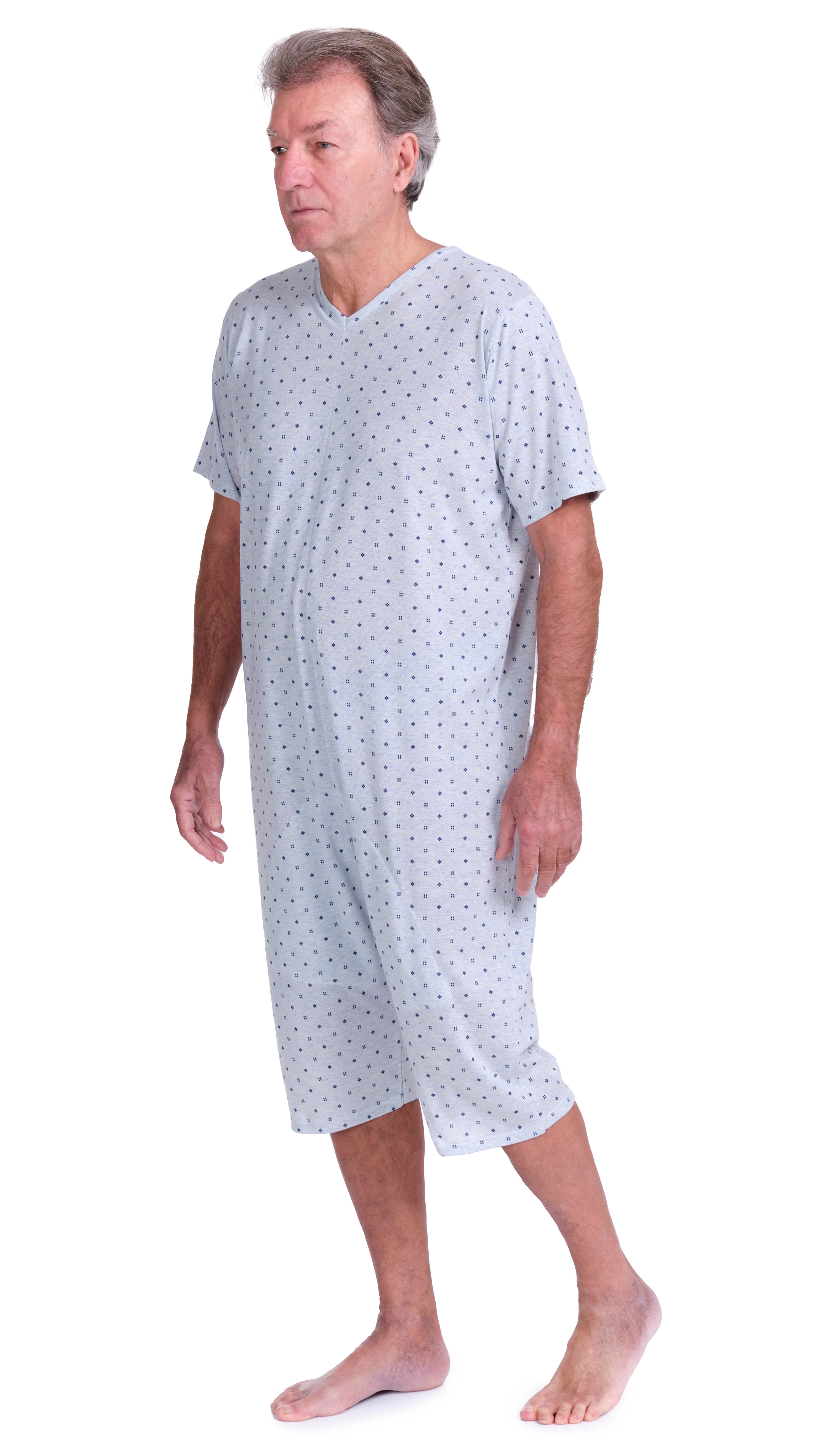 Pigiama Sanitario a manica corta e pantalone corto 1 zip/cerniera posteriore misto cotone poliestere - 9008/5 - Image 4