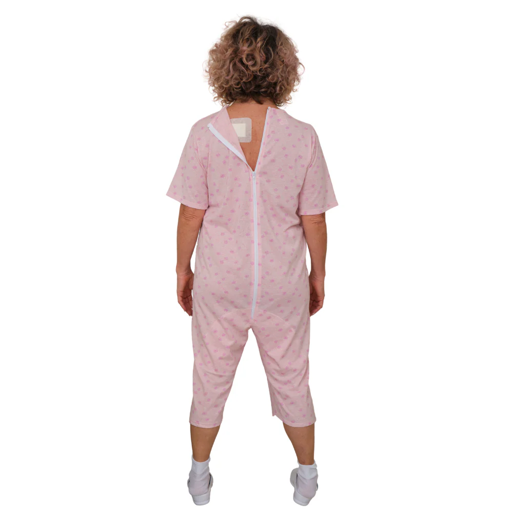 Pigiama Sanitario a manica corta e pantalone corto 1 zip/cerniera posteriore misto cotone poliestere - 9008/5 - Image 8