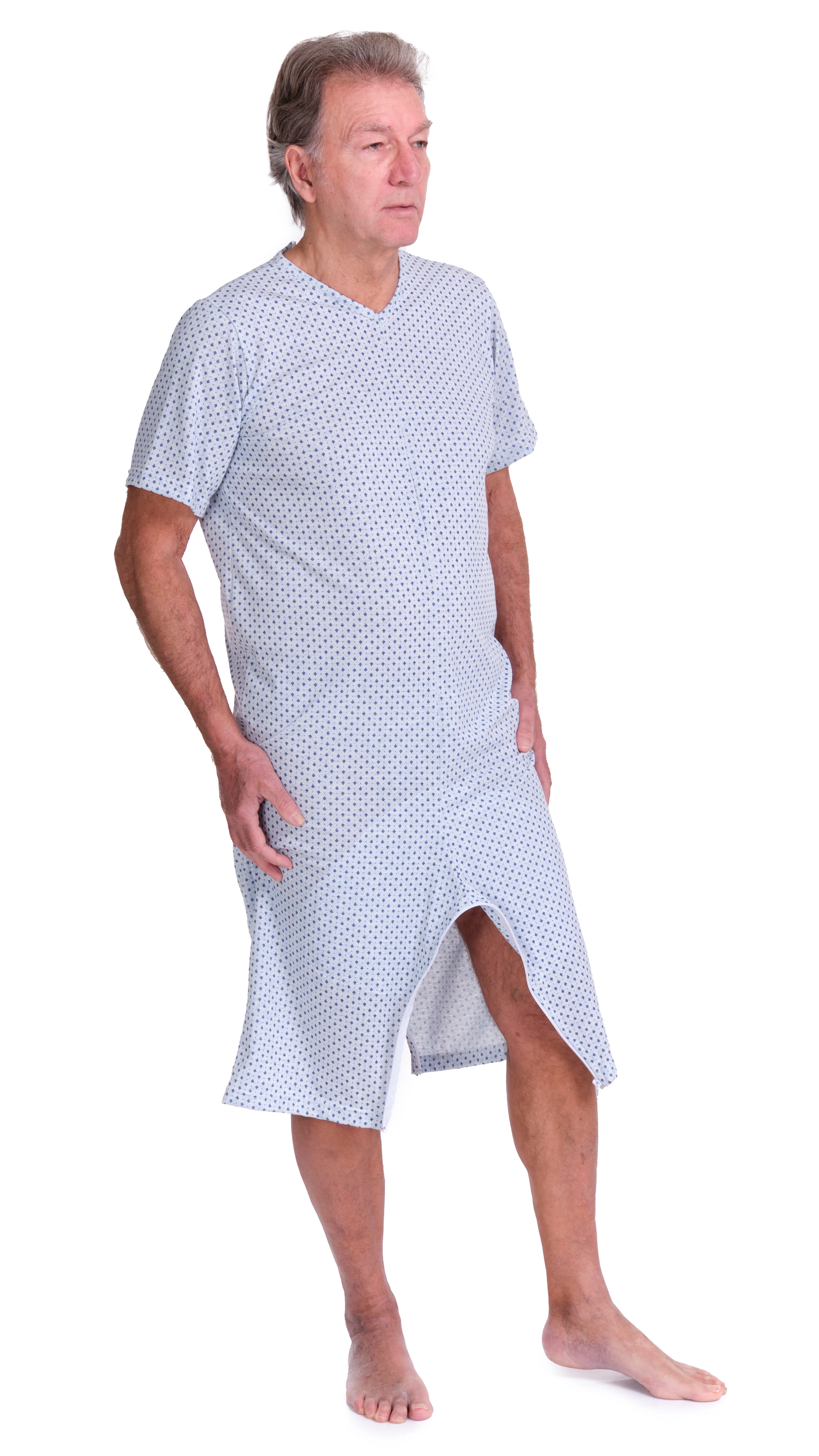 Pigiama Sanitario a manica corta e pantalone corto con 2 zip misto cotone poliestere - 9008/6 - Image 14