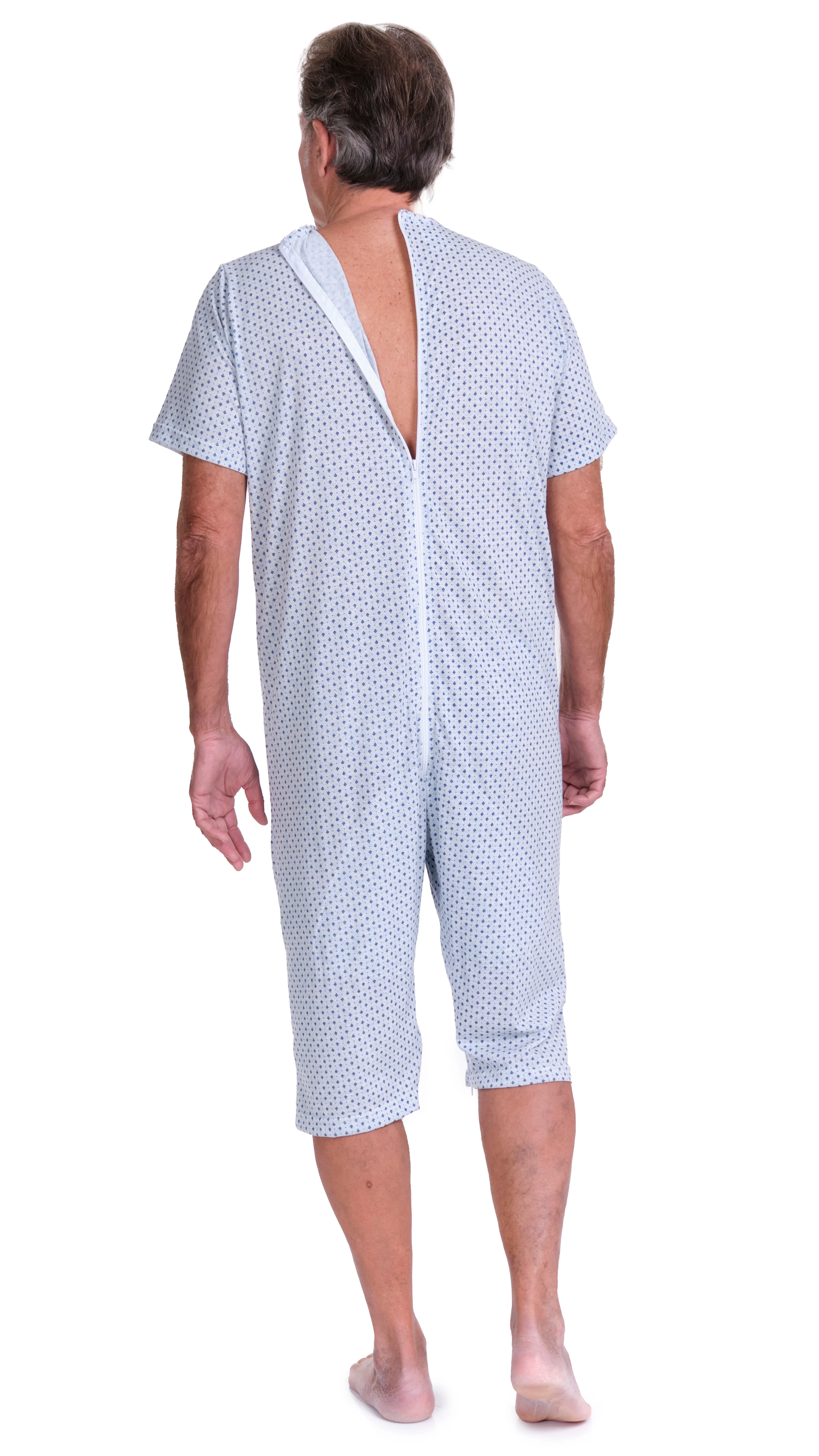 Pigiama Sanitario a manica corta e pantalone corto con 2 zip misto cotone poliestere - 9008/6 - Image 15