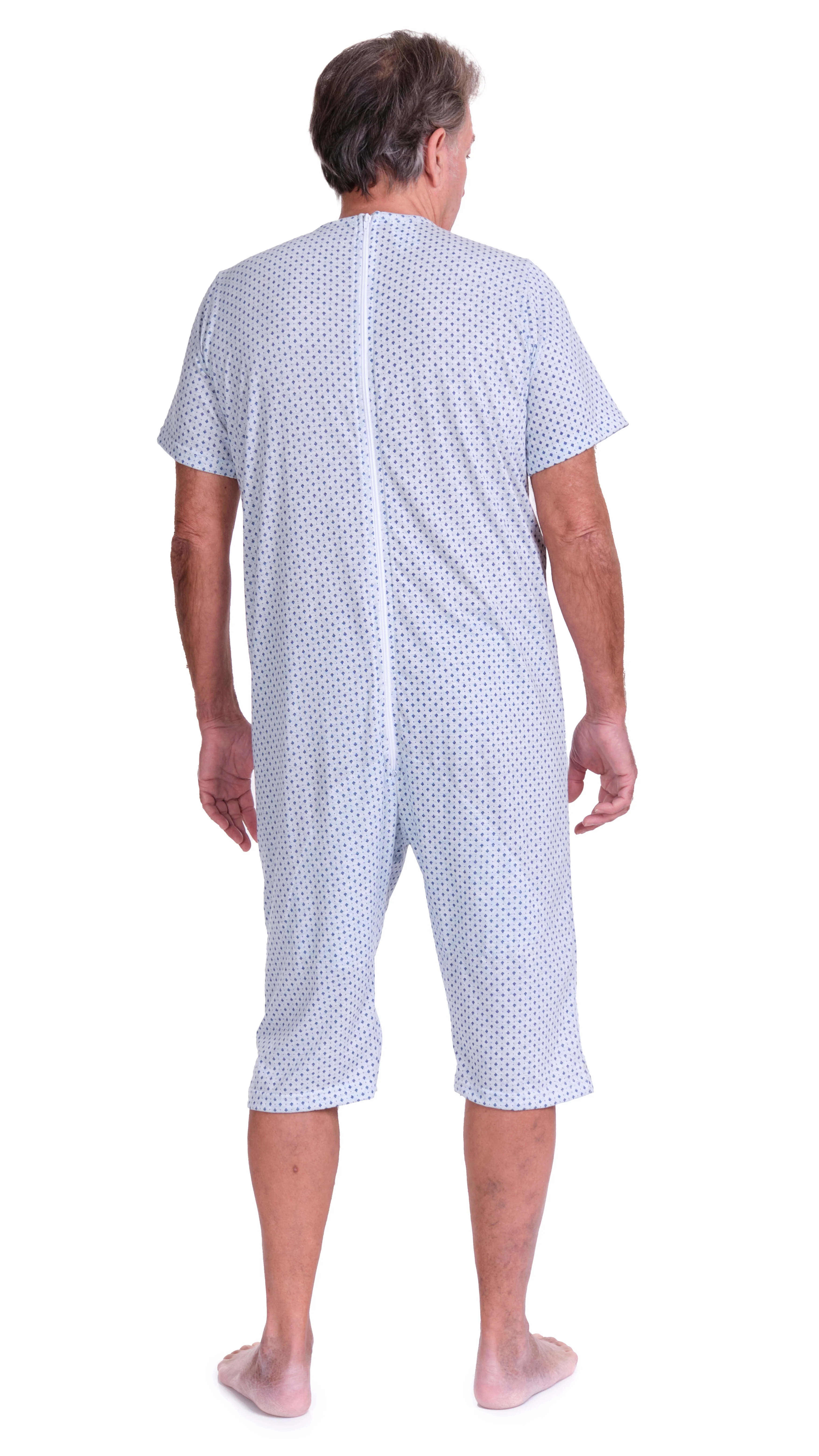 Pigiama Sanitario a manica corta e pantalone corto con 2 zip misto cotone poliestere - 9008/6 - Image 16