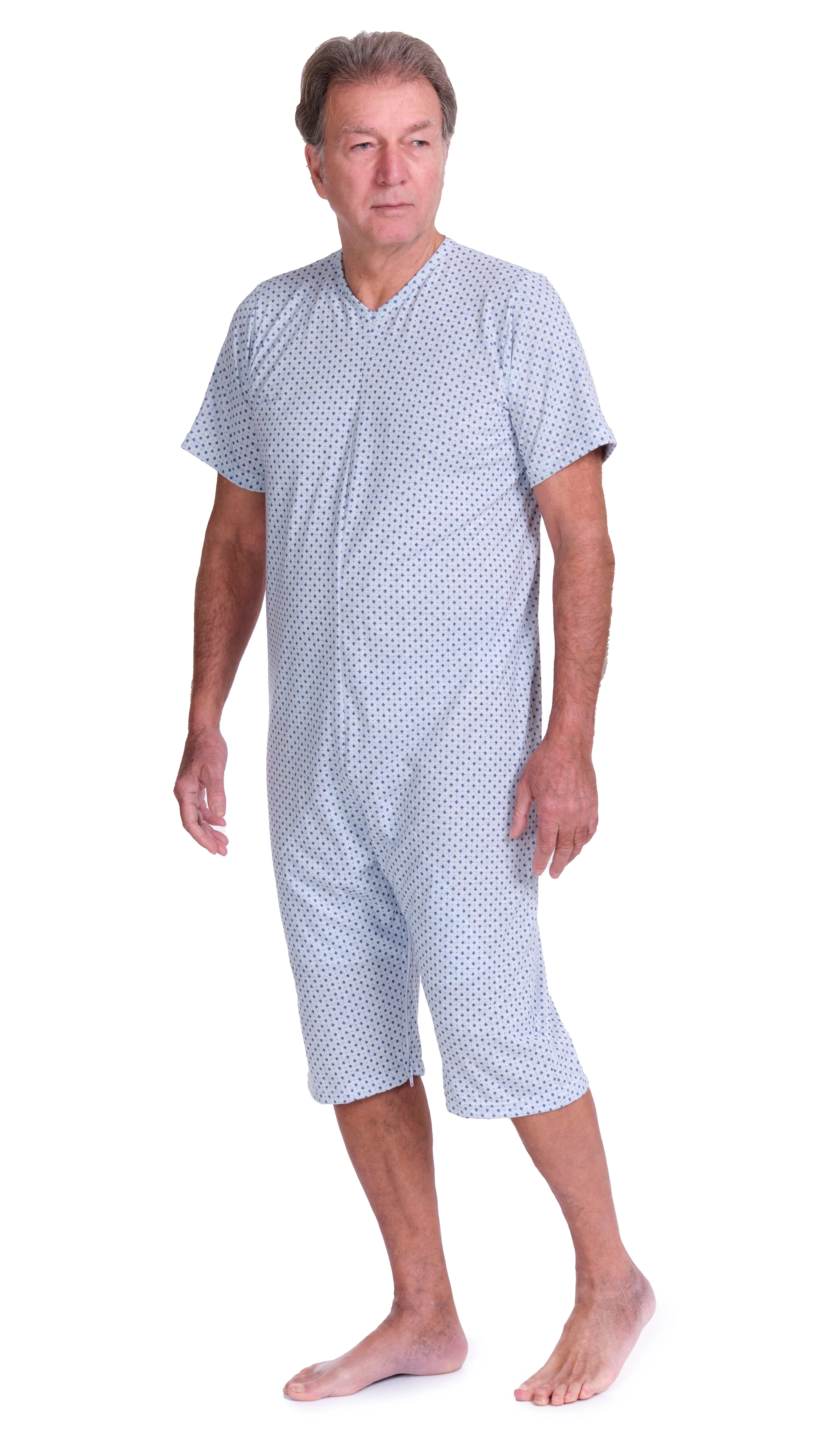 Pigiama Sanitario a manica corta e pantalone corto con 2 zip misto cotone poliestere - 9008/6 - Image 17