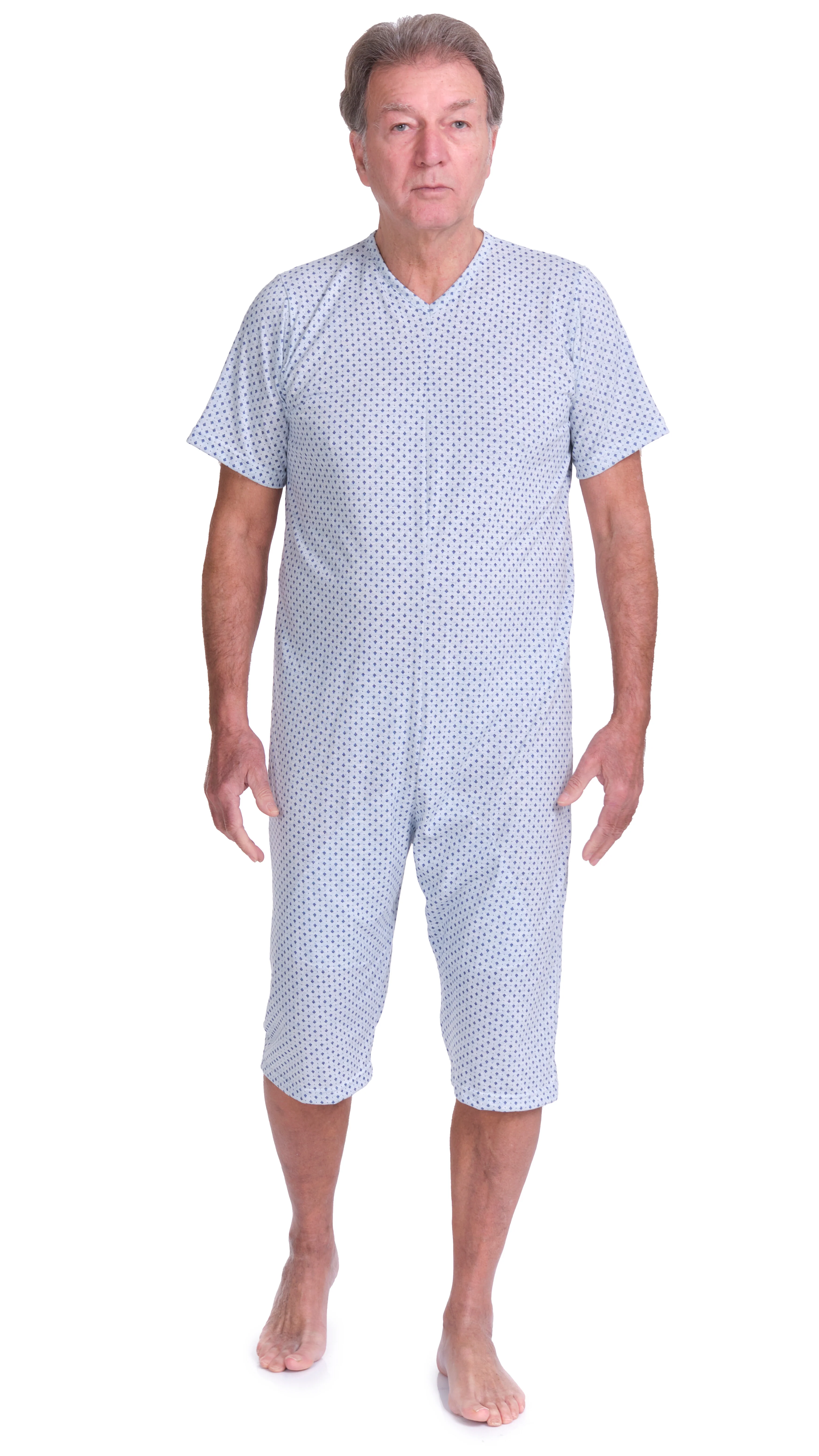 Pigiama Sanitario a manica corta e pantalone corto con 2 zip misto cotone poliestere - 9008/6 - Image 18
