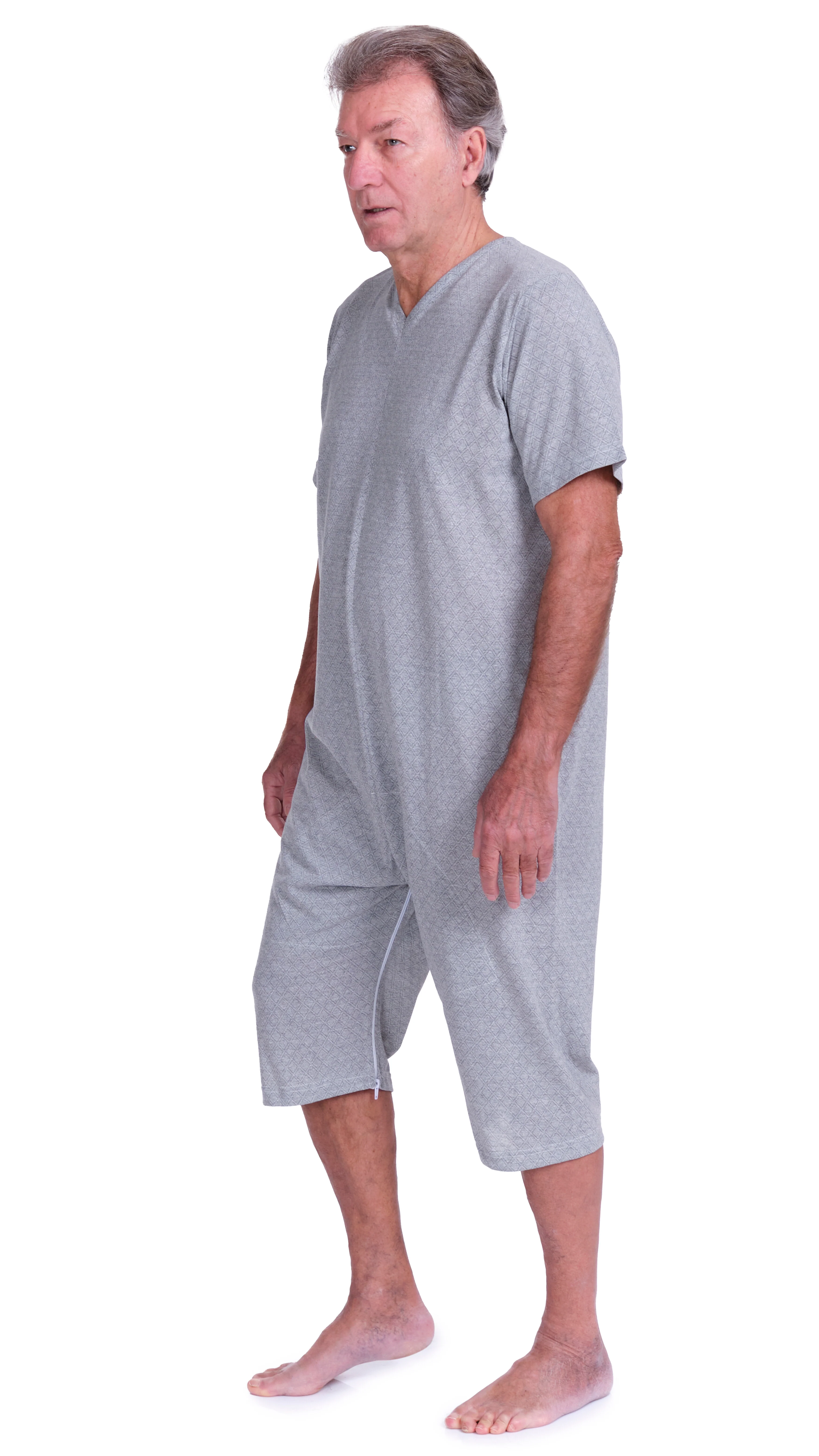 Pigiama Sanitario a manica corta e pantalone corto con 2 zip misto cotone poliestere - 9008/6 - Image 4