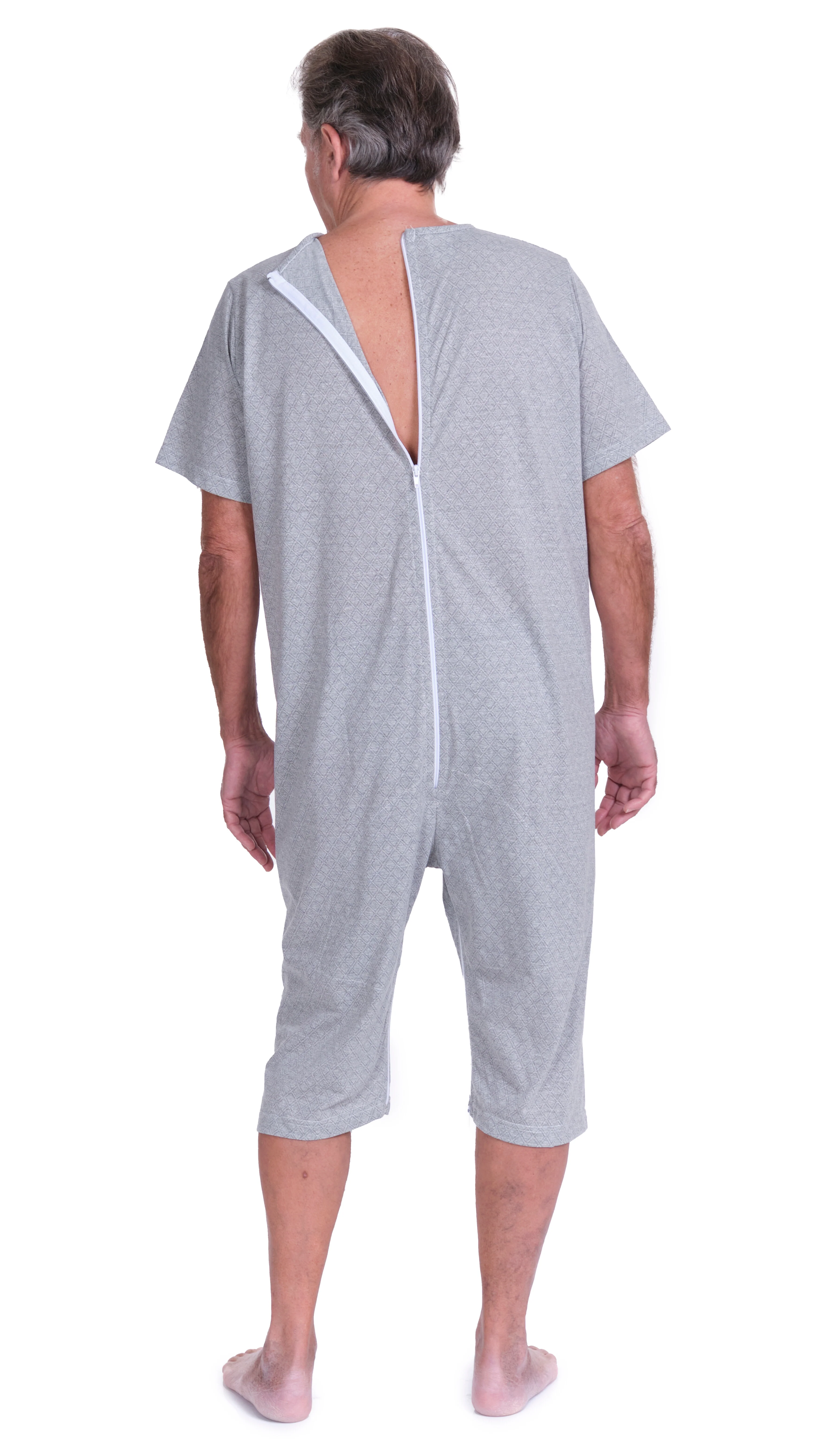 Pigiama Sanitario a manica corta e pantalone corto con 2 zip misto cotone poliestere - 9008/6 - Image 7