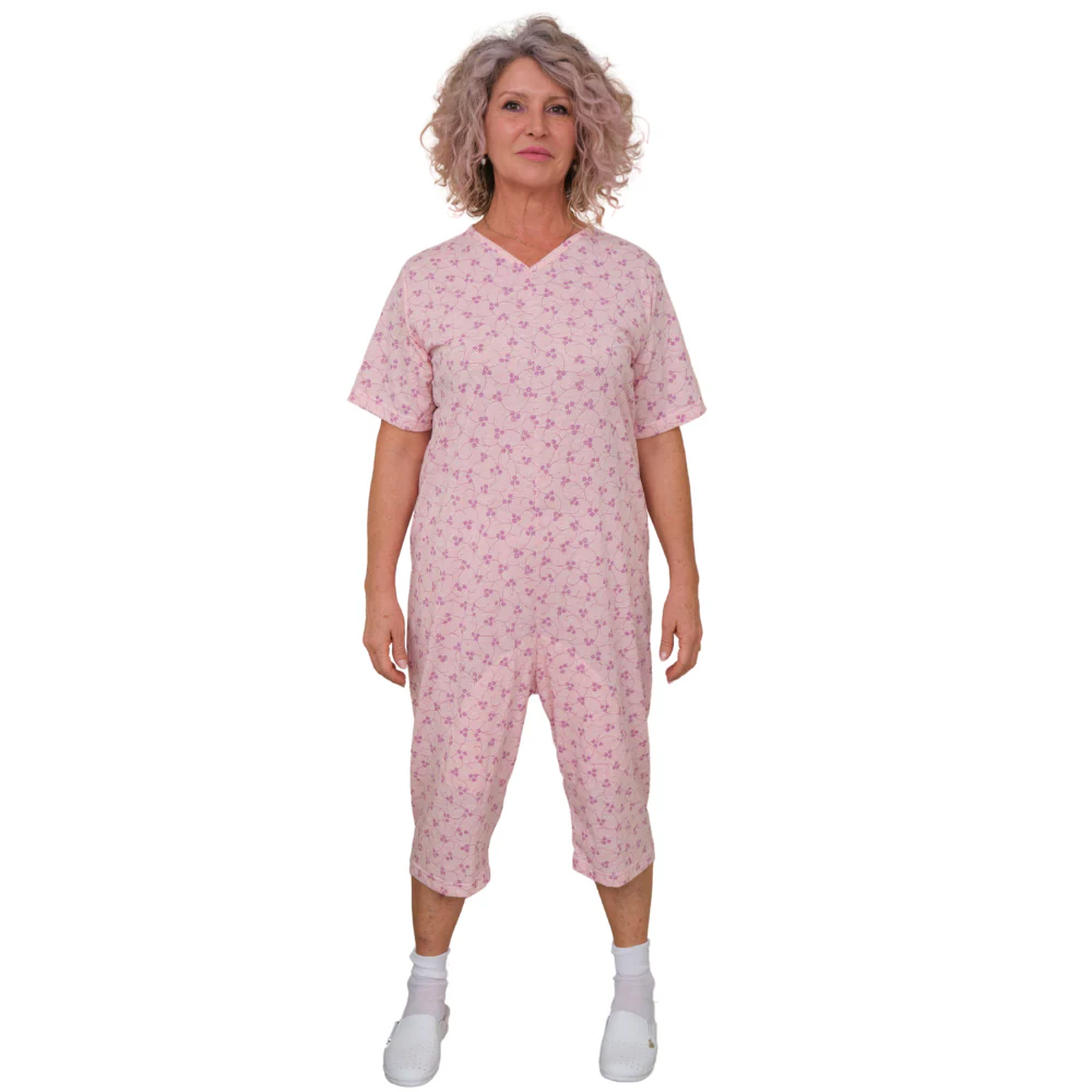 Pigiama Sanitario a manica corta e pantalone corto con 2 zip misto cotone poliestere - 9008/6 - Image 8