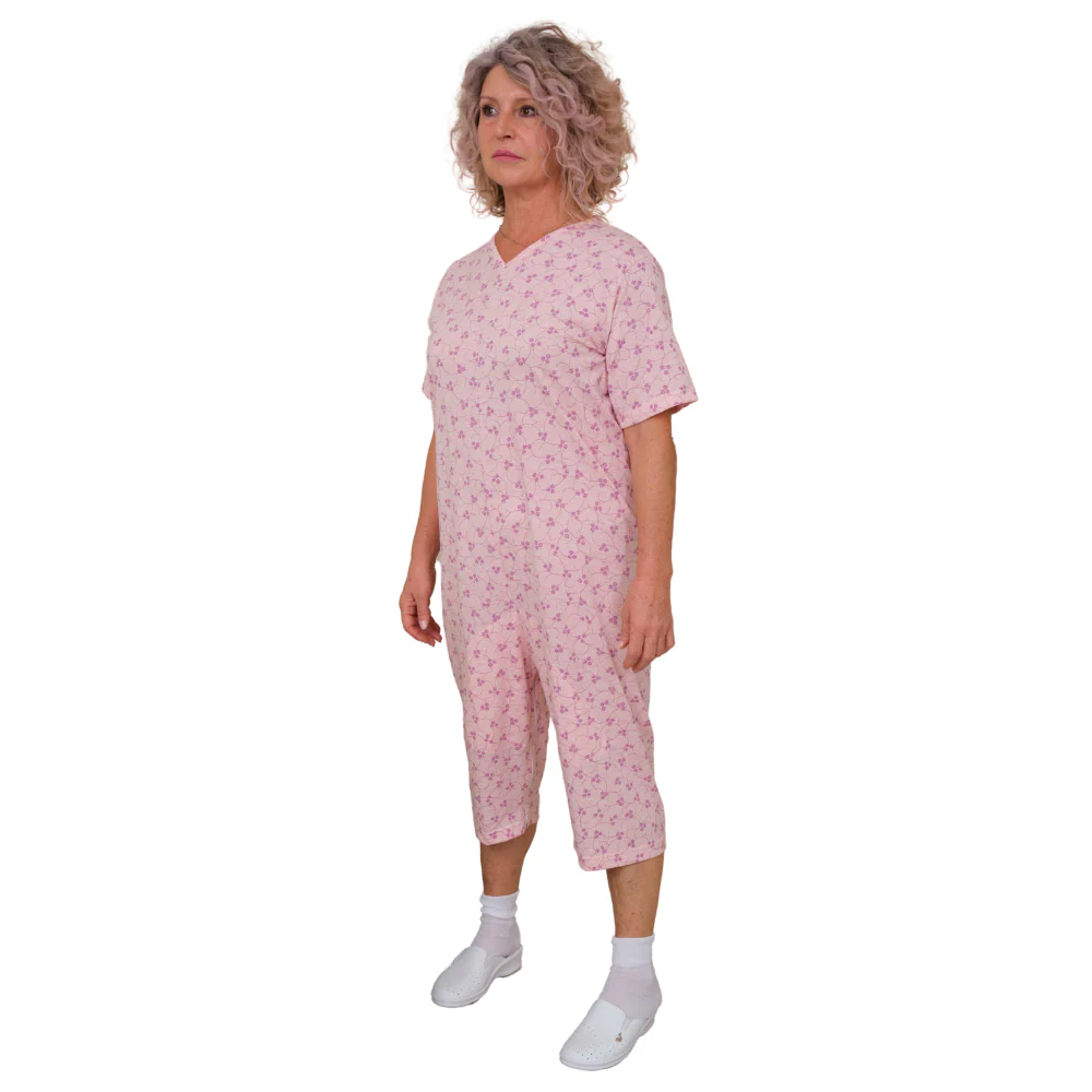 Pigiama Sanitario a manica corta e pantalone corto con 2 zip misto cotone poliestere - 9008/6 - Image 9