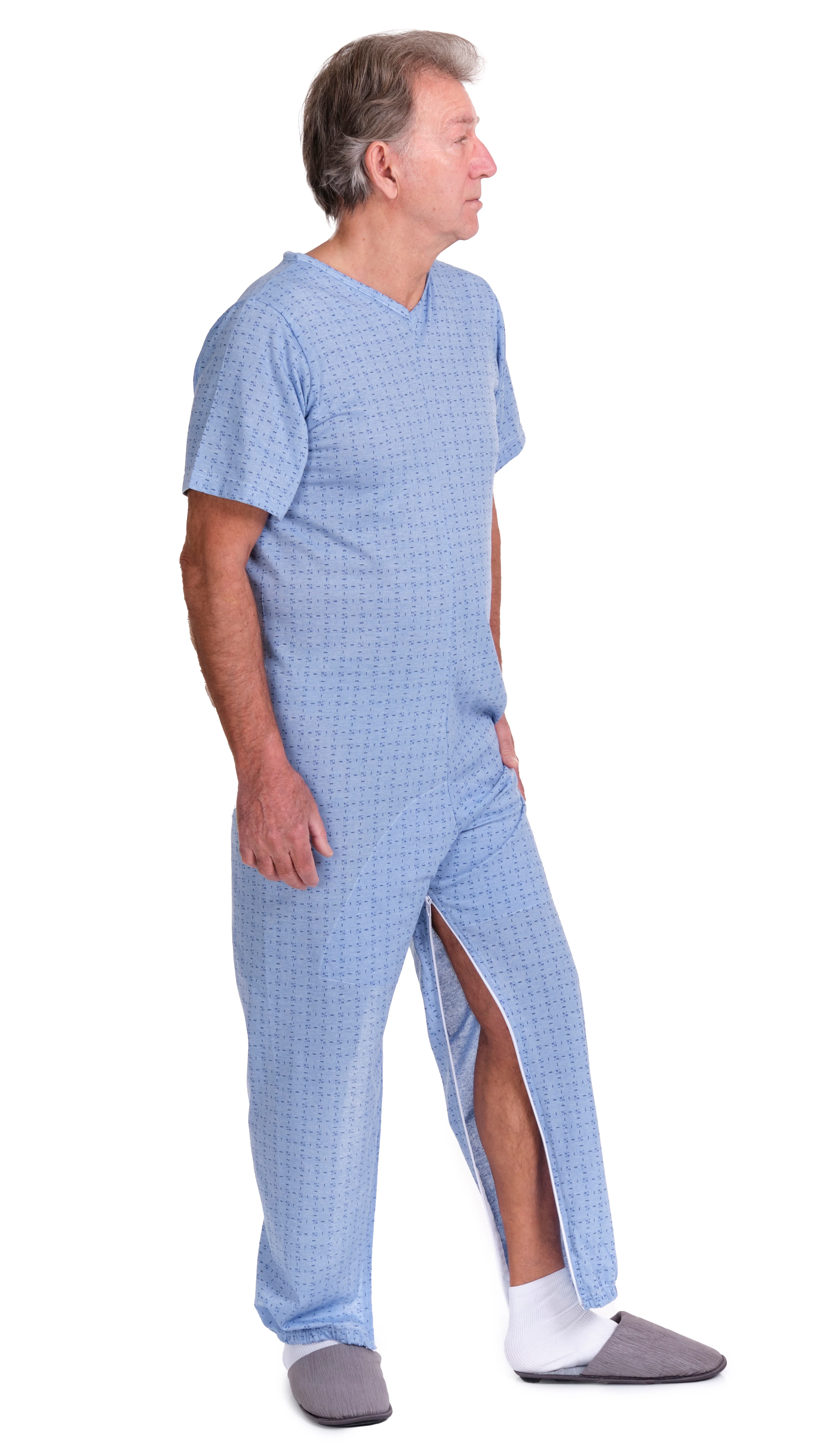 Pigiama Sanitario a manica corta con cerniere interno gamba misto cotone poliestere - 9008/4 - Image 11