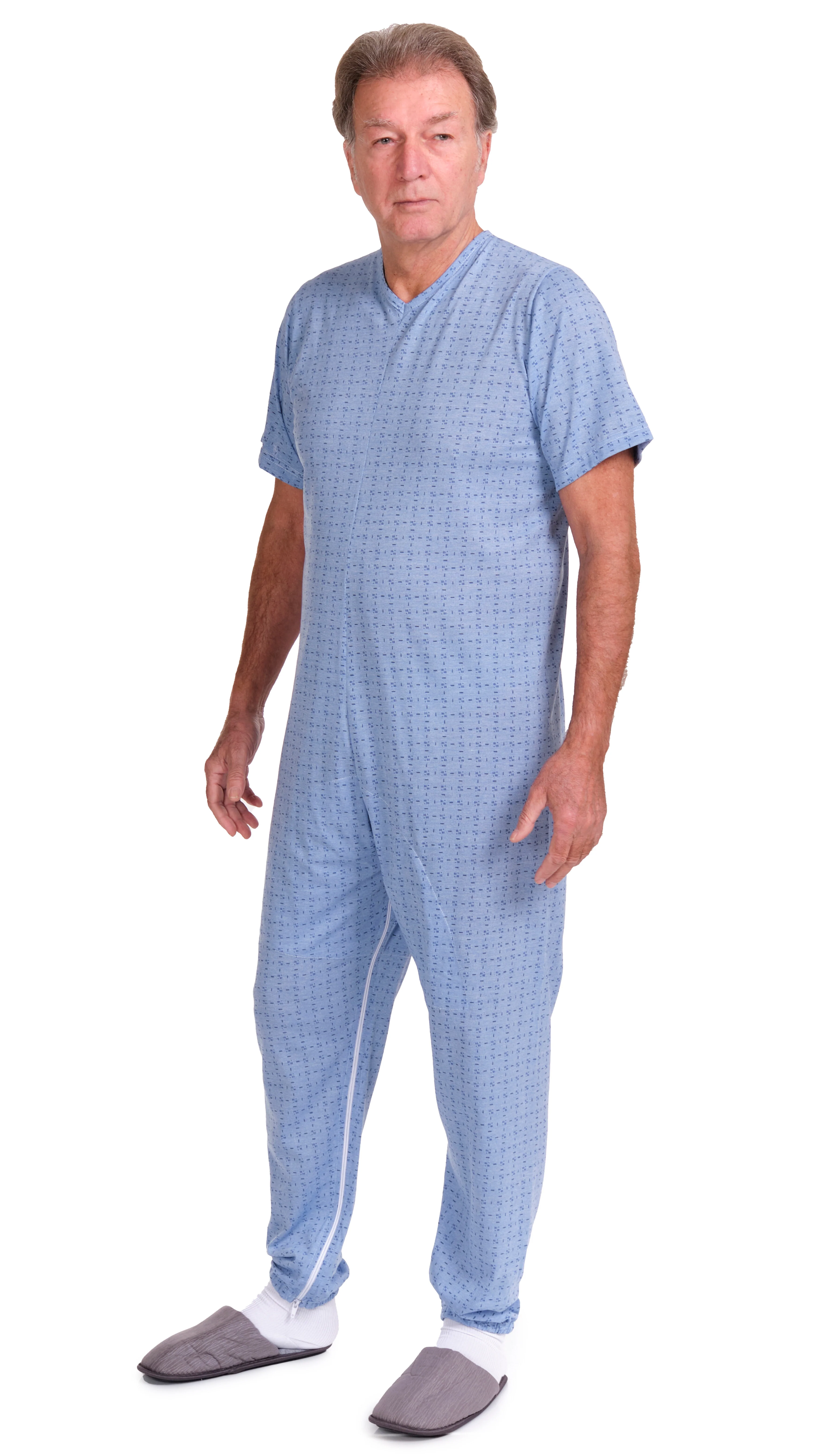 Pigiama Sanitario a manica corta con cerniere interno gamba misto cotone poliestere - 9008/4 - Image 12
