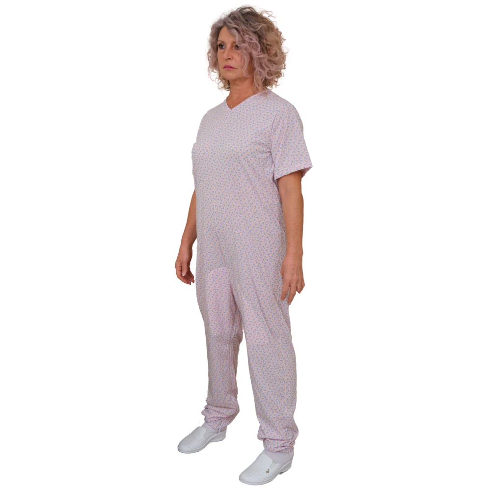 Pigiama Sanitario a manica corta con cerniere interno gamba misto cotone poliestere - 9008/4 - Image 3