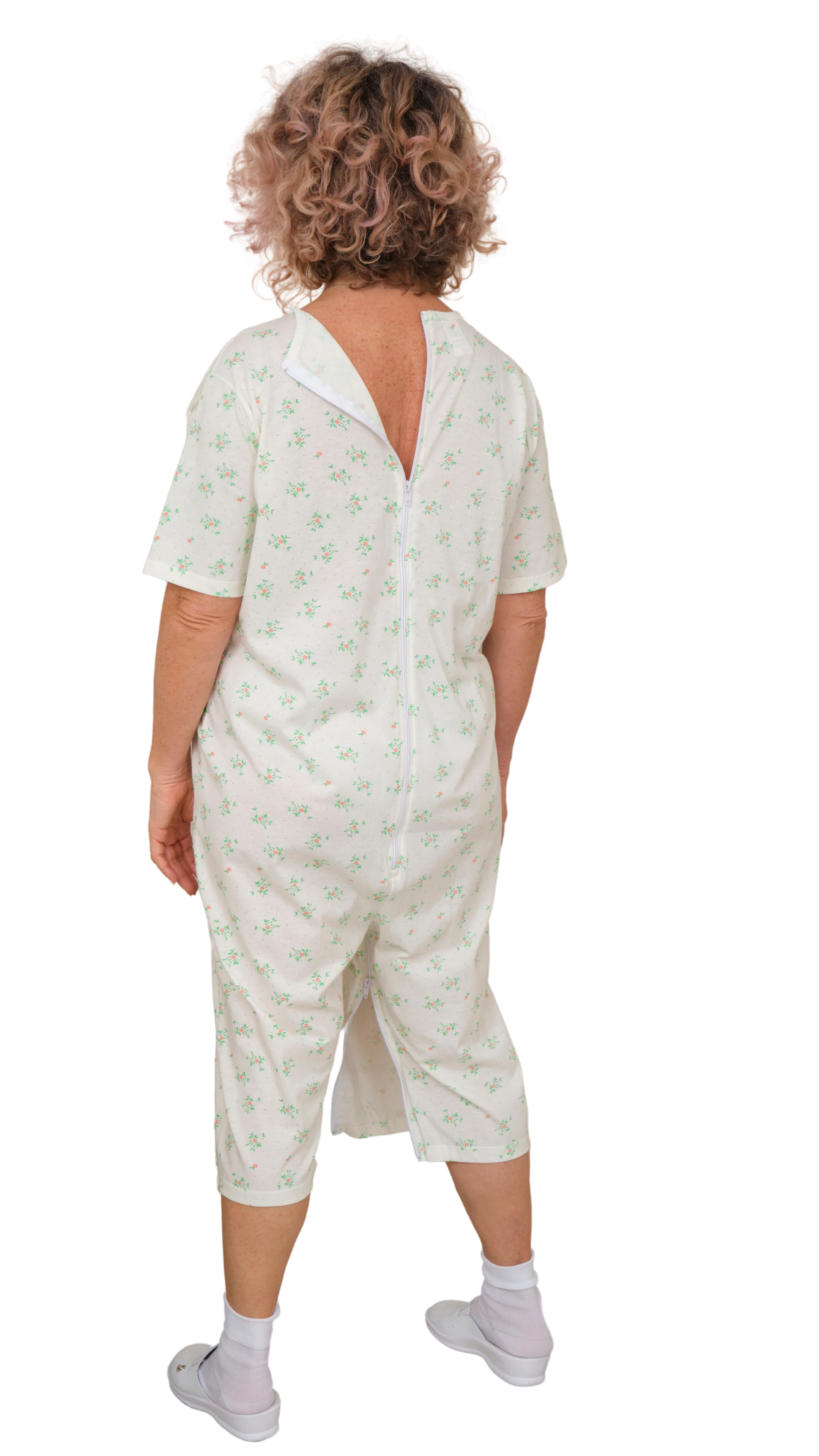 Pigiama Sanitario estivo manica corta pantalone corto con cerniera interno gamba 100% cotone- 9012/6 - Image 8