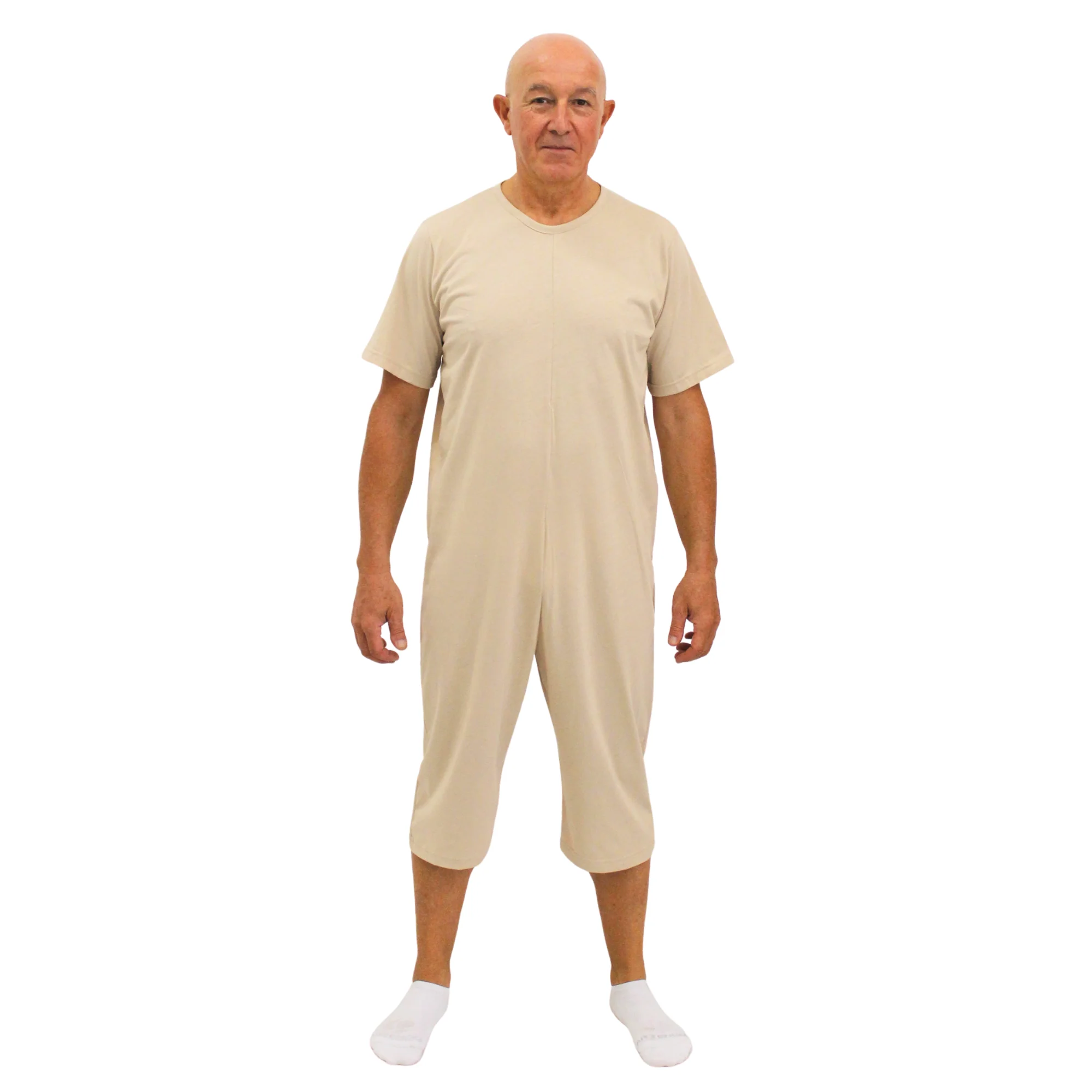 Pigiama Sanitario Girocollo 2 Zip in 100% Cotone Manica Corta e Pantalone Corto - 9015/6 MC PC - Image 6