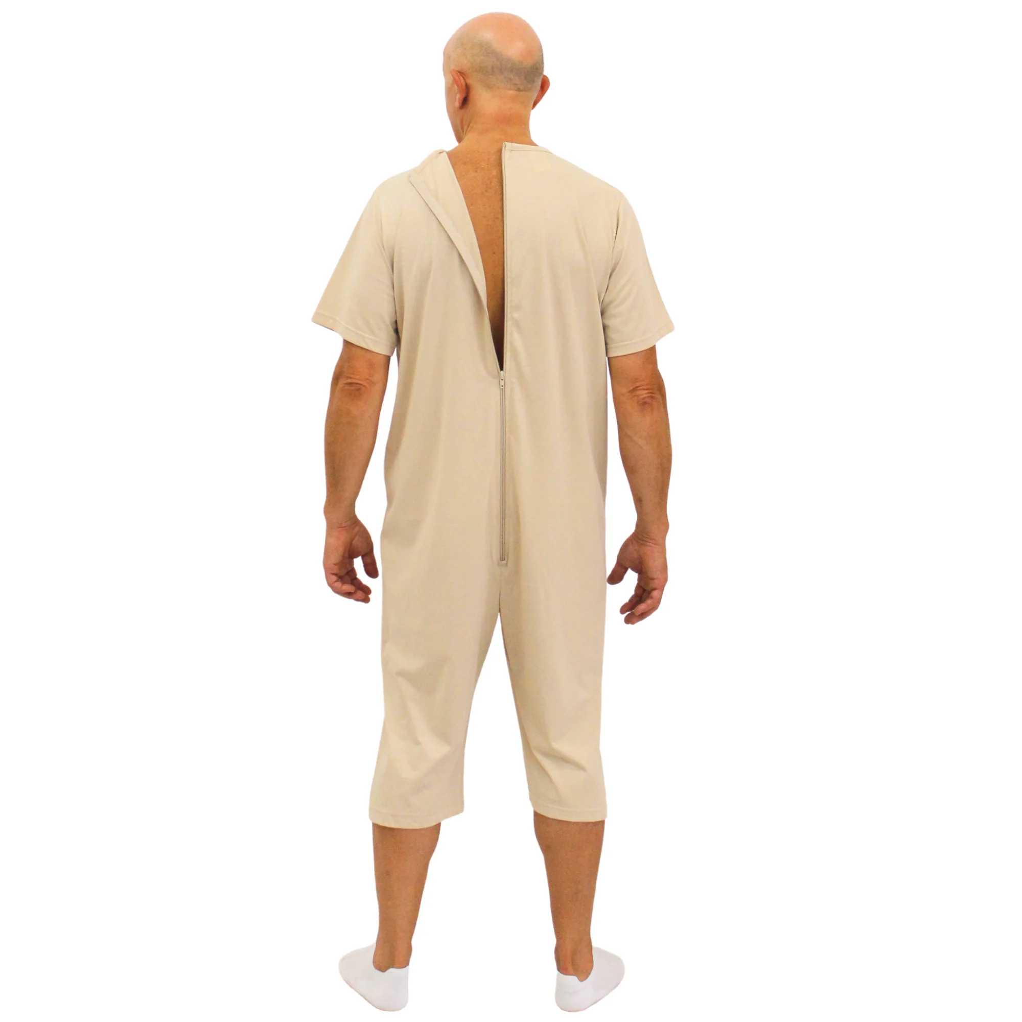 Pigiama Sanitario Girocollo 2 Zip in 100% Cotone Manica Corta e Pantalone Corto - 9015/6 MC PC - Image 7