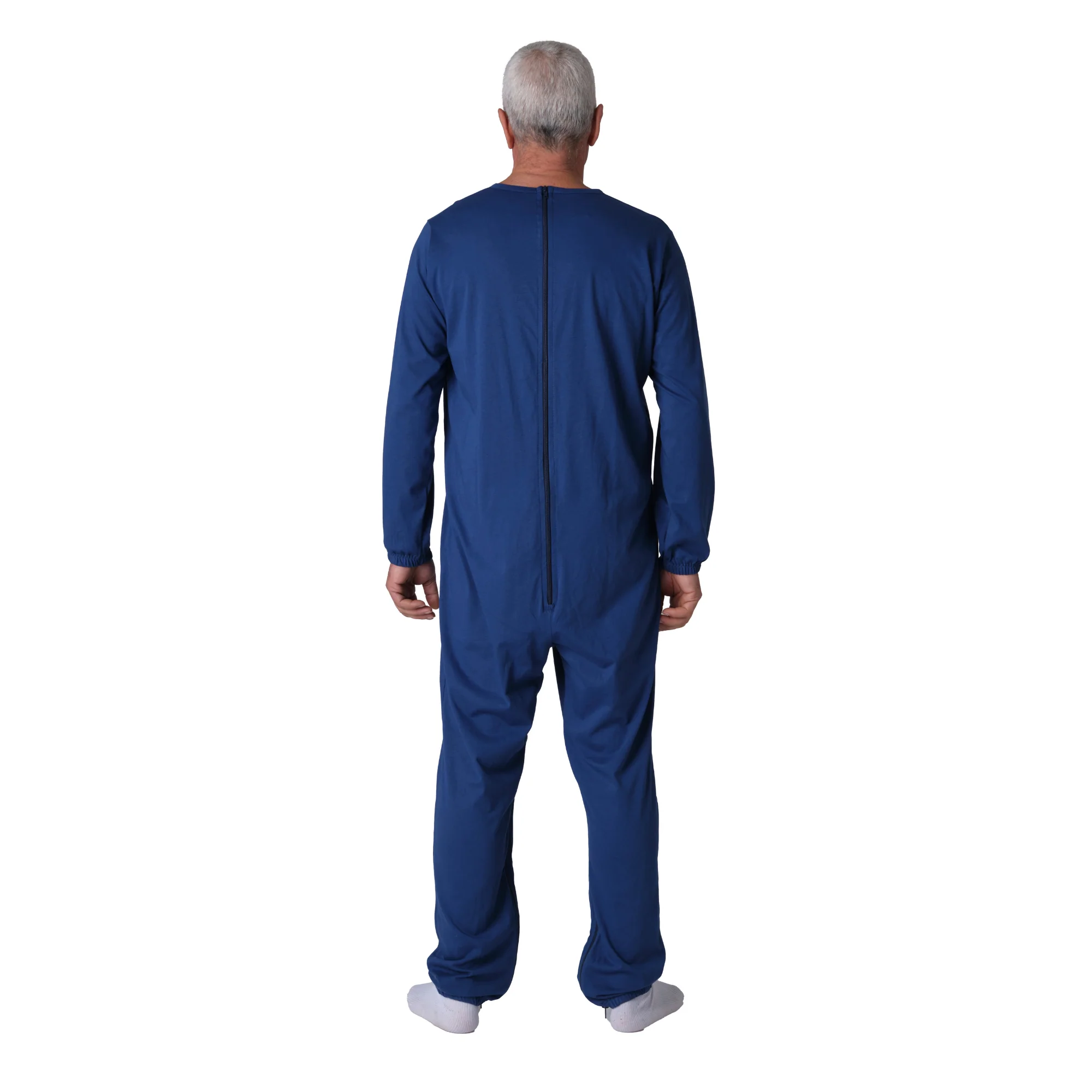 Pigiama Sanitario Girocollo Zip in 100% Cotone CON 3 Zip Manica Lunga e Pantalone Lungo - 9015/2 ML PL - Image 4
