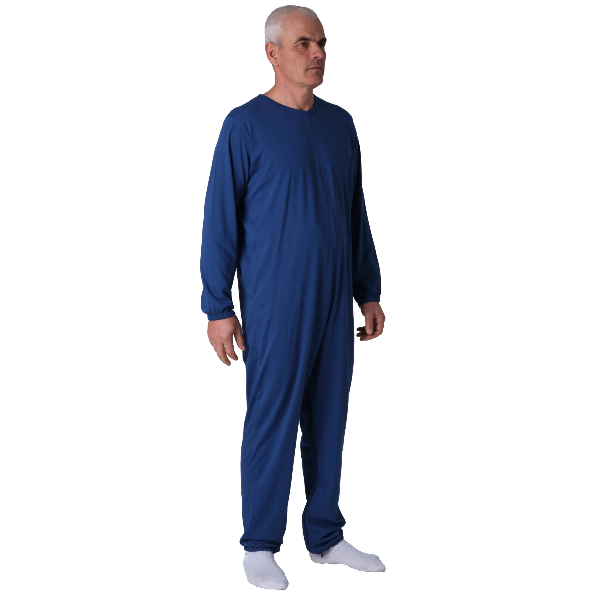 Pigiama Sanitario Girocollo Zip in 100% Cotone CON 3 Zip Manica Lunga e Pantalone Lungo - 9015/2 ML PL - Image 5