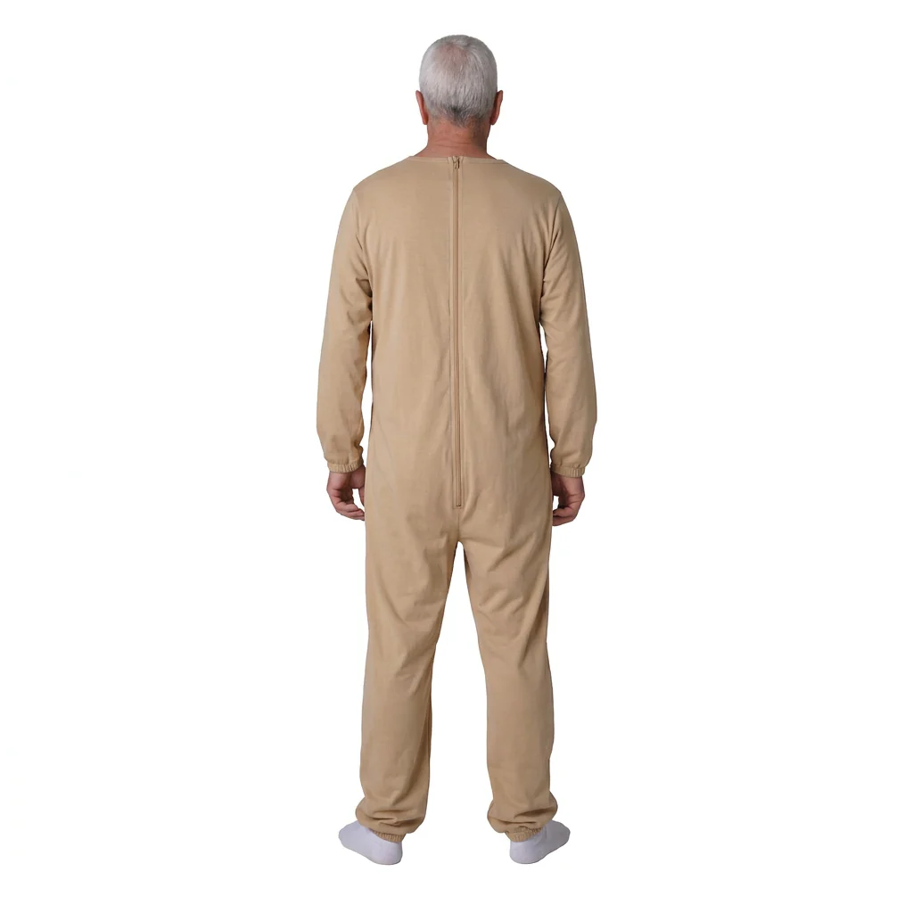 Pigiama Sanitario Girocollo Zip in 100% Cotone CON 3 Zip Manica Lunga e Pantalone Lungo - 9015/2 ML PL - Image 8