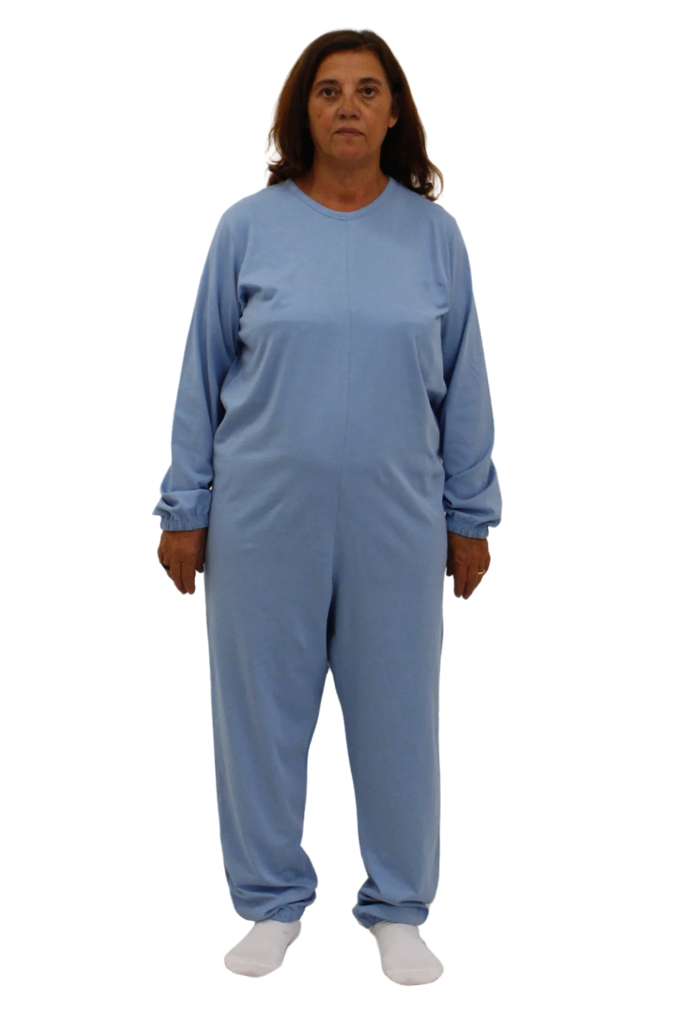 Pigiama Sanitario Girocollo Zip in 100% Cotone Manica Lunga e Pantalone Lungo - 9015/1 ML PL - Image 10