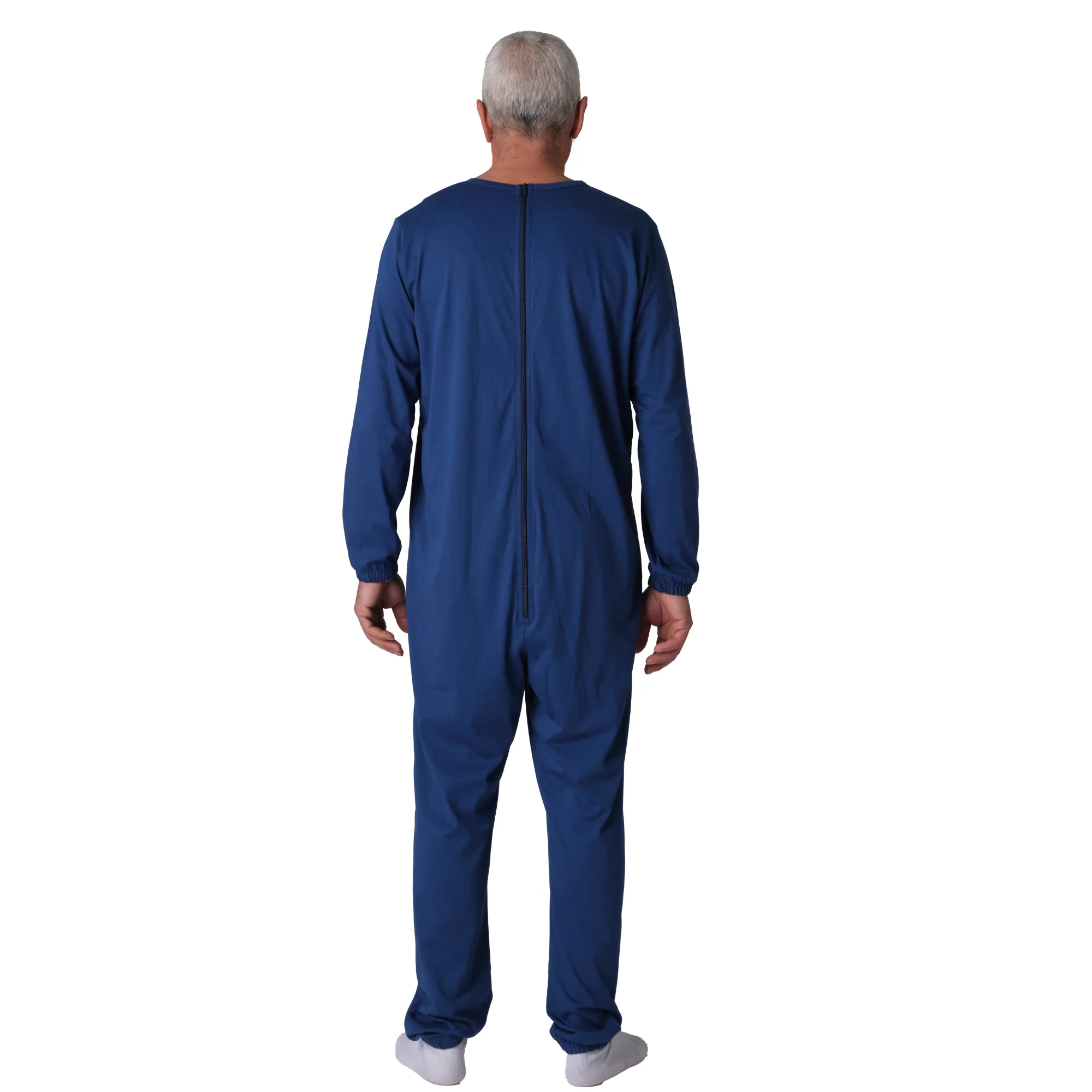 Pigiama Sanitario Girocollo Zip in 100% Cotone Manica Lunga e Pantalone Lungo - 9015/1 ML PL - Image 4