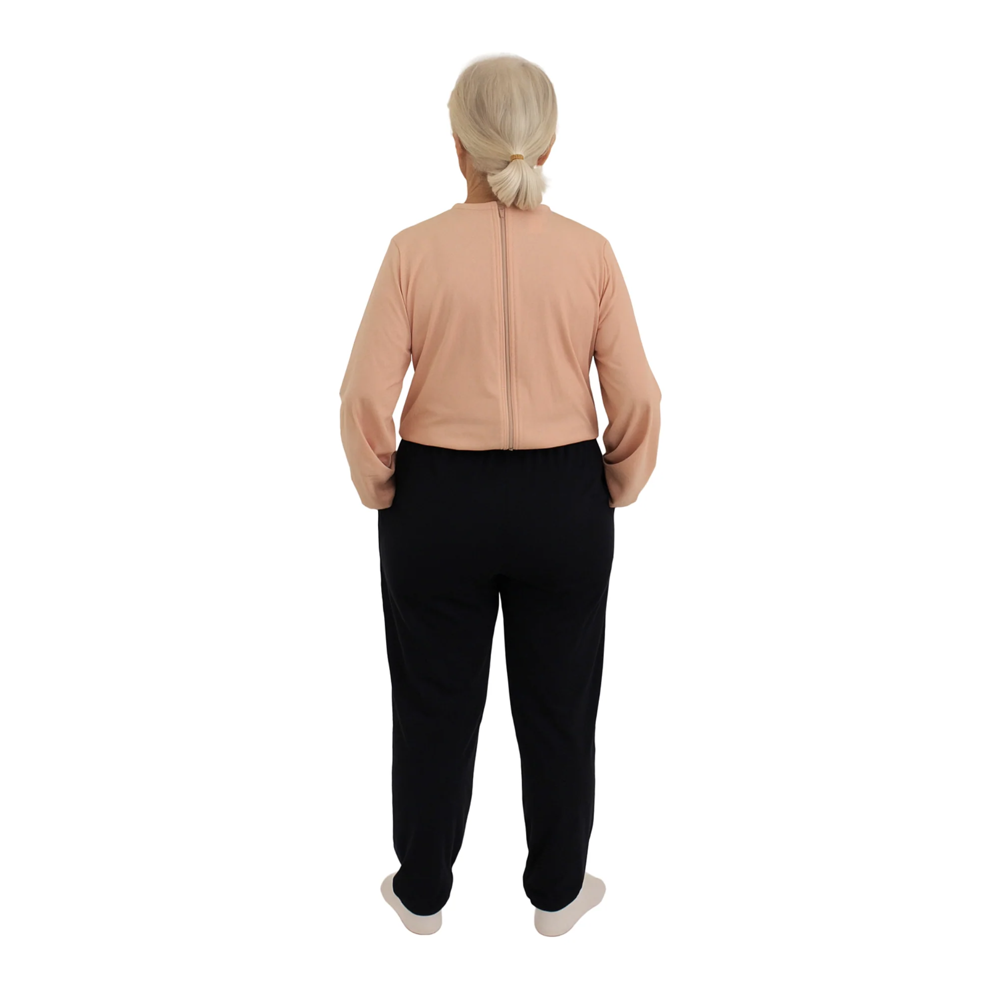 Pigiama Sanitario Invernale Intero Bicolore Felpato Unisex con Zip Posteriore | Tutone Intero per Anziani, Alzheimer | Ferrucci Comfort - 9023-F - Image 5