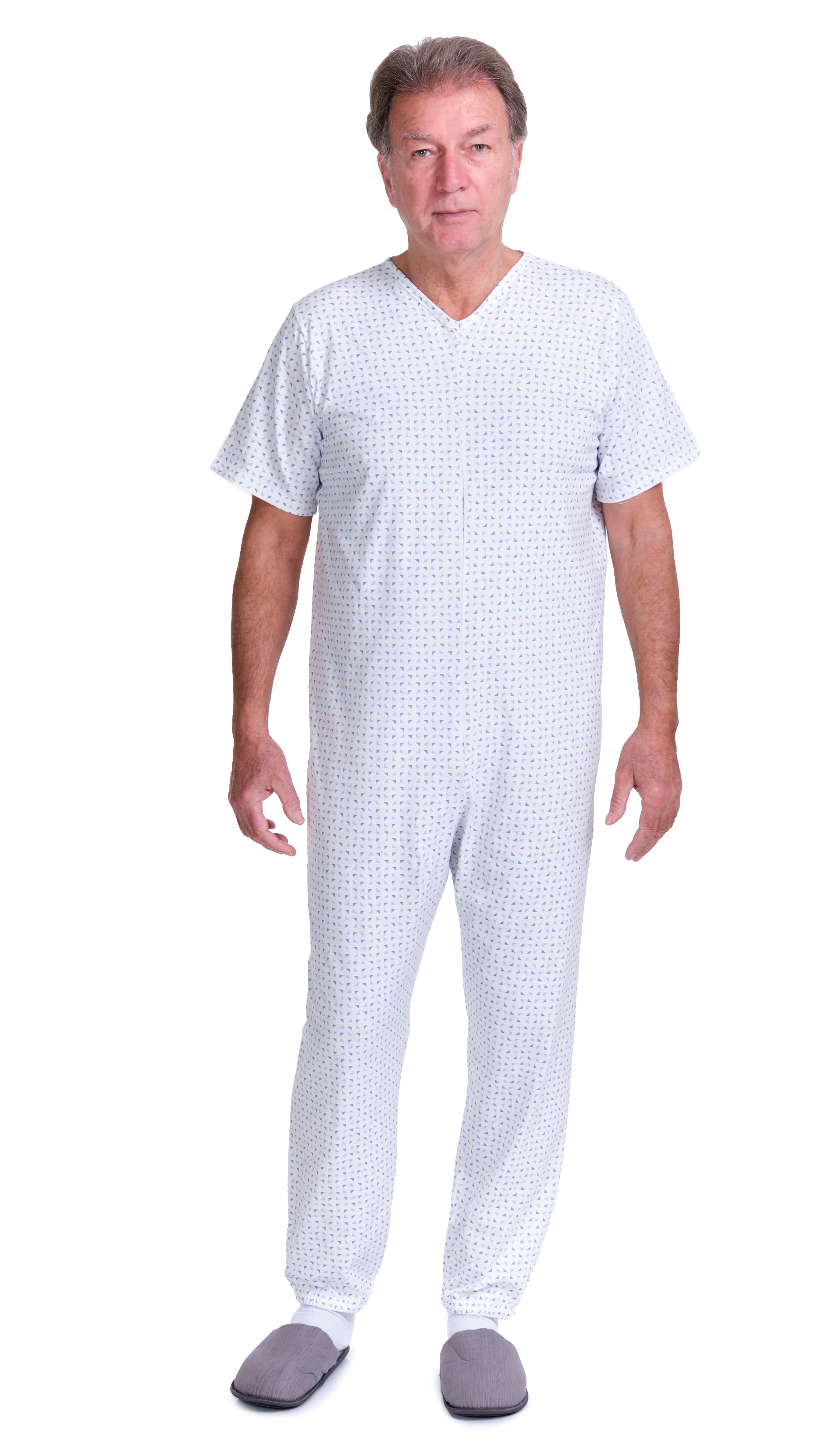 Pigiama Sanitario estivo Manica Corta con 1 zip/cerniera posteriore 100% cotone - 9012/3