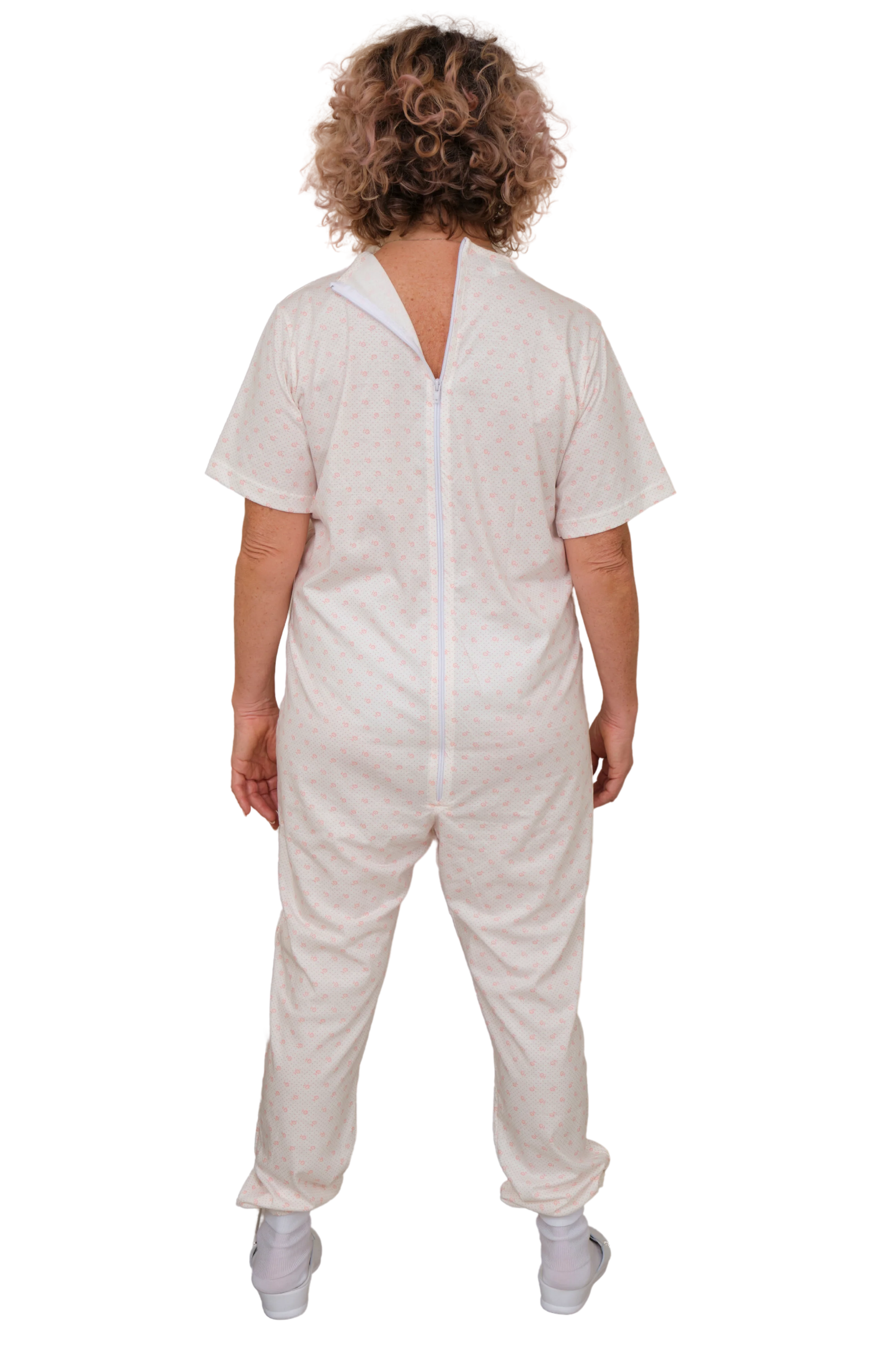 Pigiama Sanitario estivo Manica Corta con 1 zip/cerniera posteriore 100% cotone - 9012/3 - Image 9