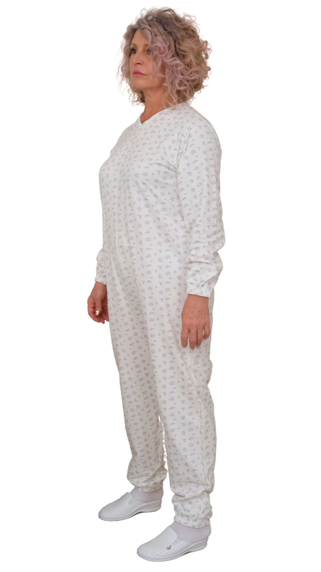 Pigiama Sanitario Manica Lunga Felpato Invernale Unisex colore Unico 100% cotone - 9012-F - Image 3