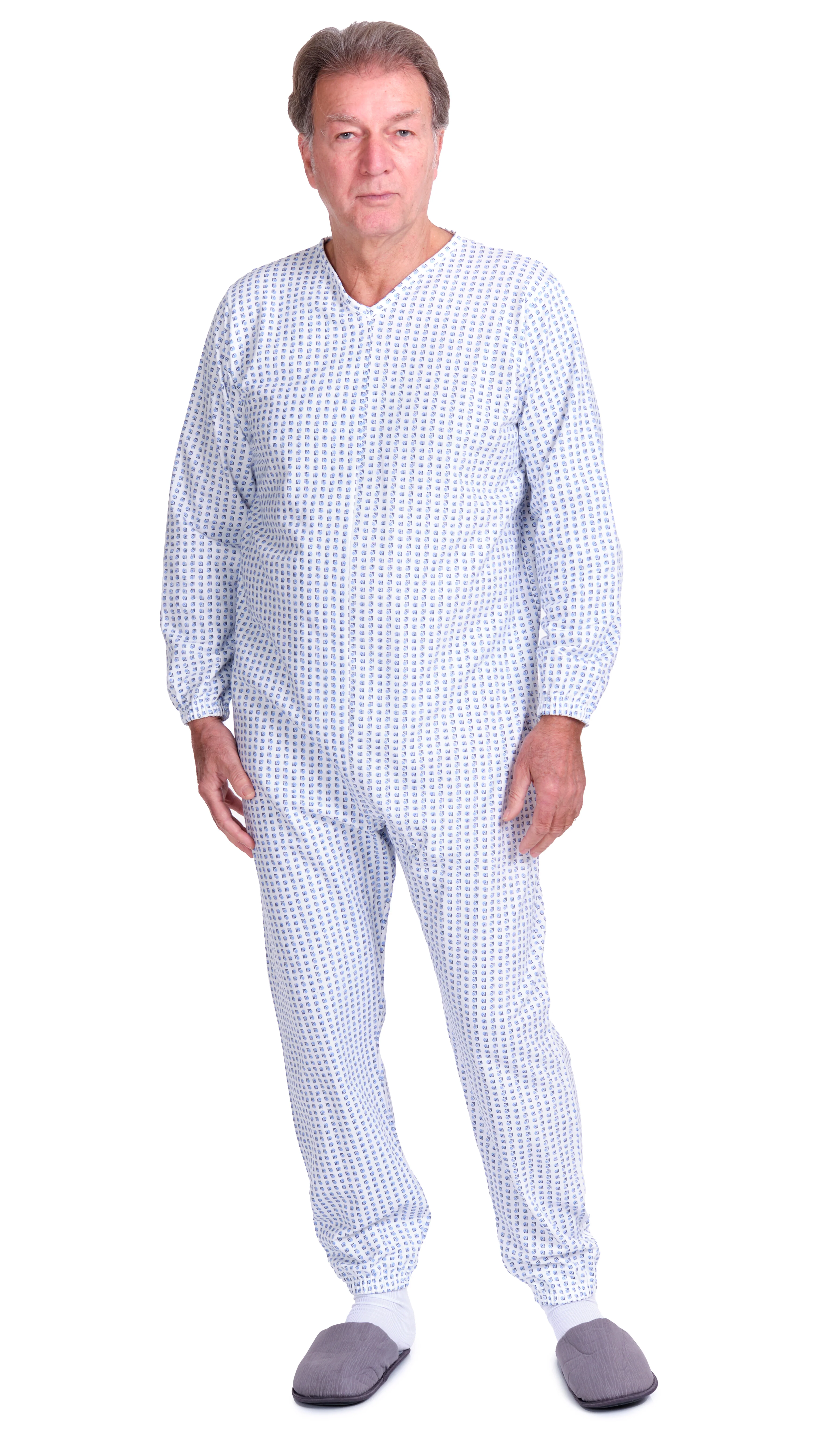 Pigiama Sanitario Manica Lunga Felpato Invernale Unisex colore Unico 100% cotone - 9012-F - Image 5